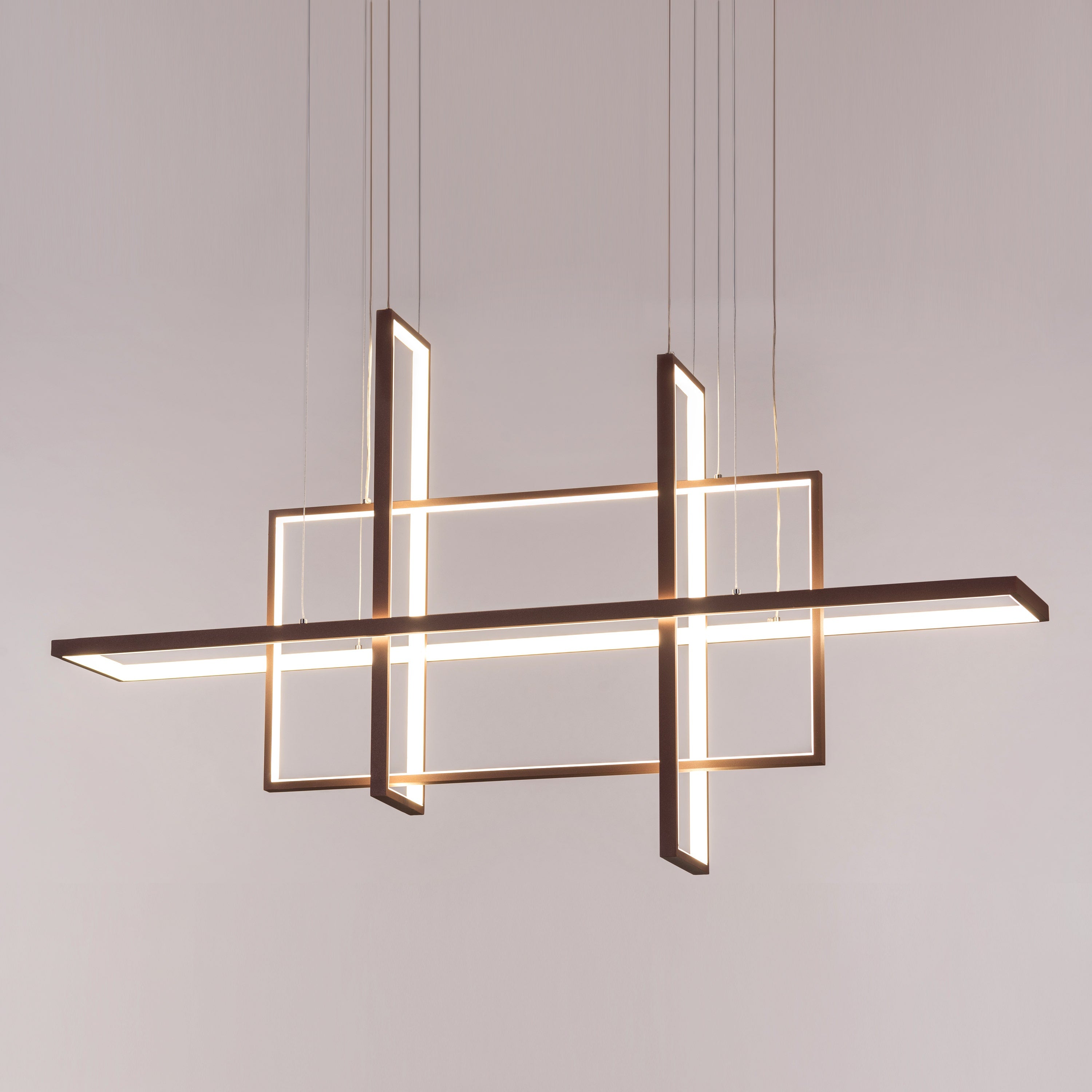 Memory Lane (Large, Brown, Dimmable LED with Remote Control) Chandelier