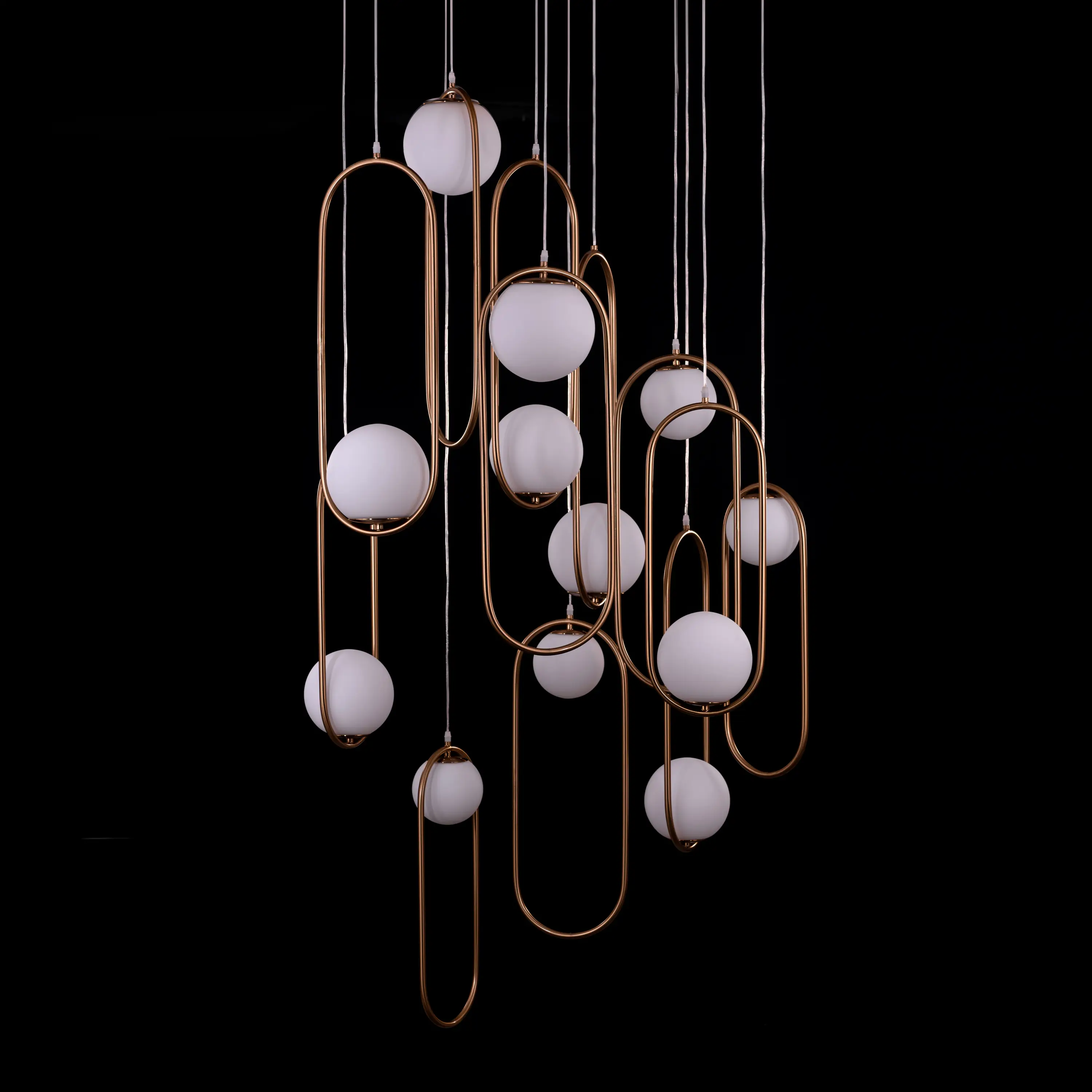 April In Paris (Large, Gold) Double Height Chandelier