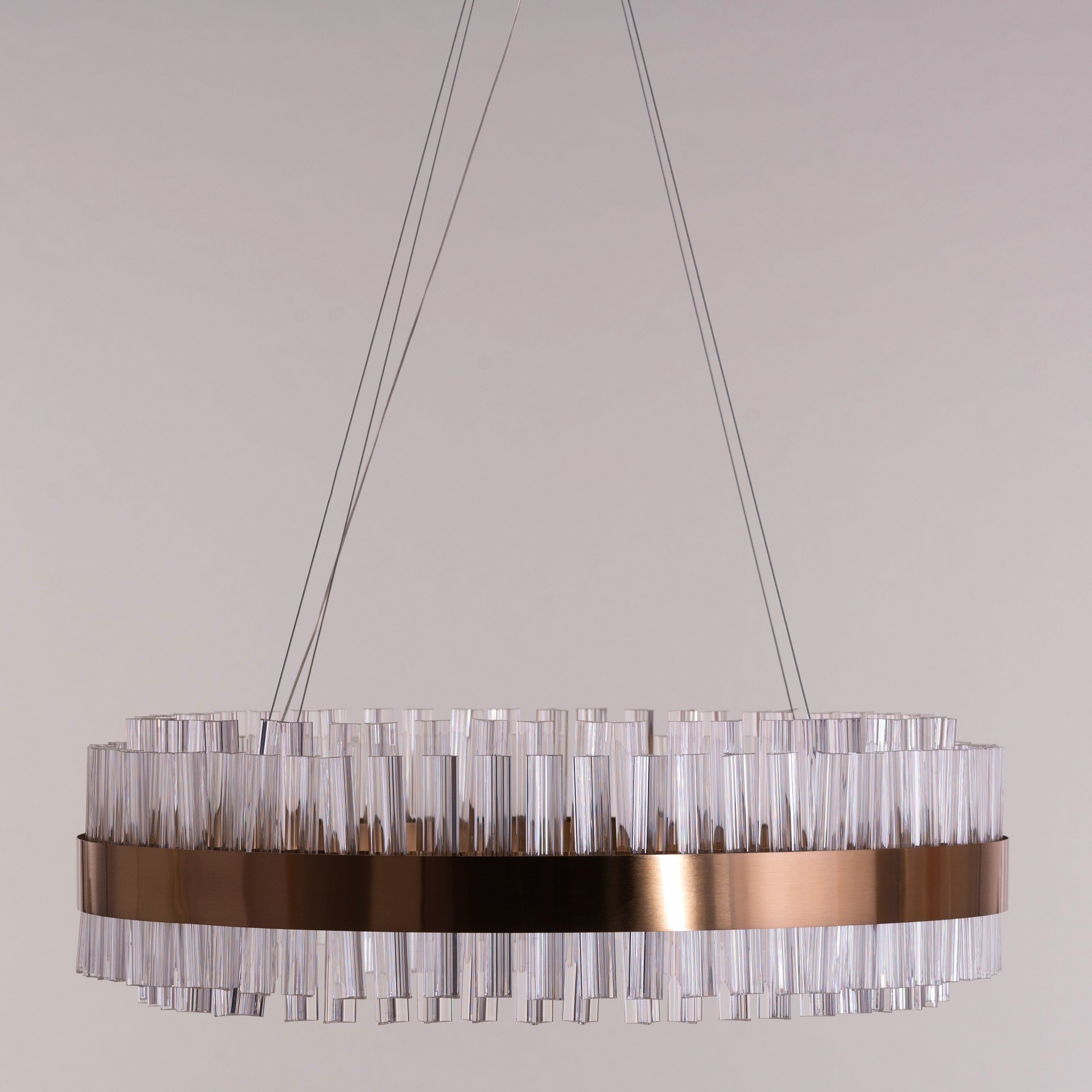 Lighting Up Lisbon (Medium, Gold, Built-In LED) Crystal Chandelier
