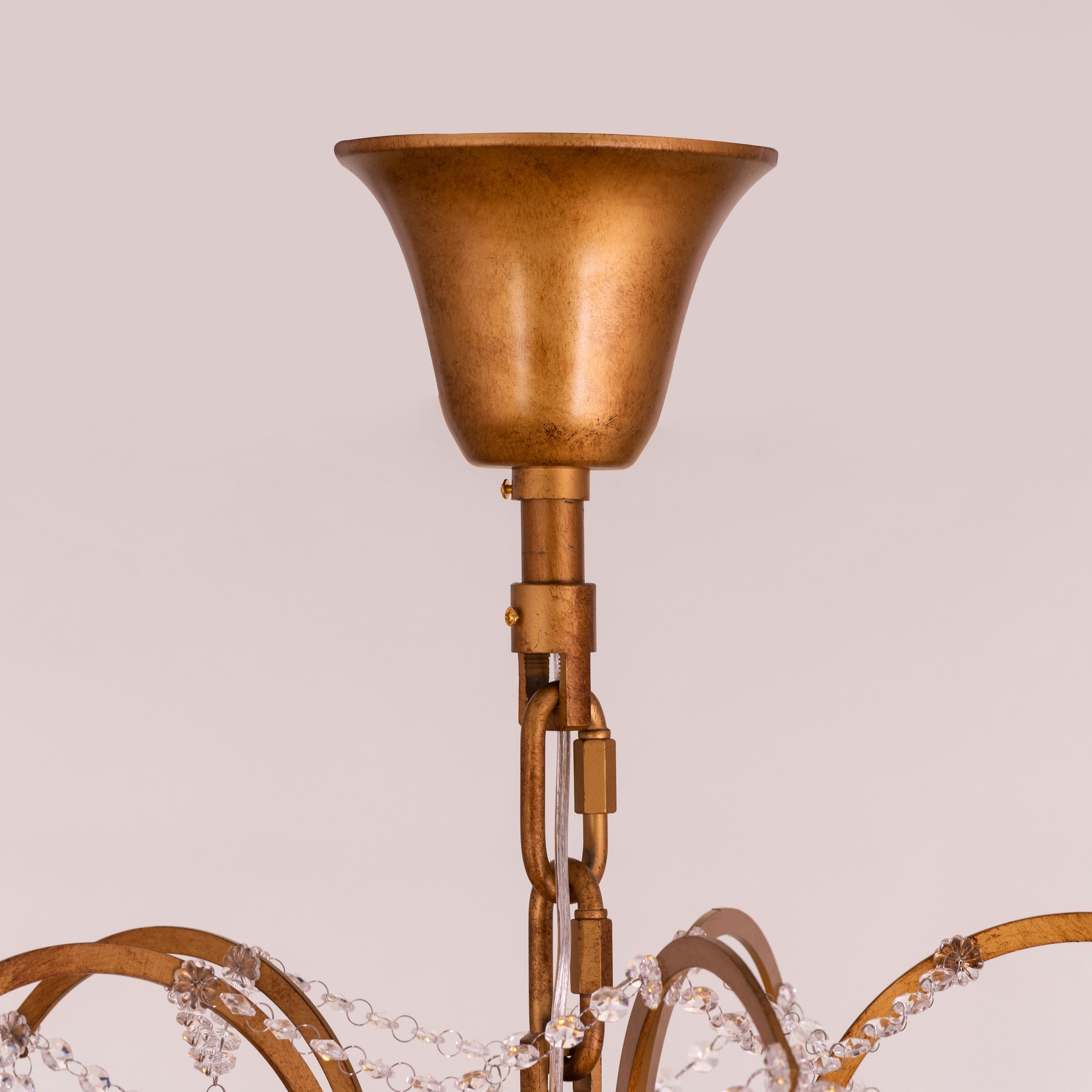 Victorian Masterpiece (Large, Antique Gold) Crystal Double Height Chandelier