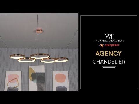 Agency Rose (Large, Rose Gold, Dimmable LED with Remote Control) Chandelier