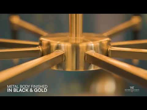 See The Unseen (Black, Gold) Fabric Chandelier