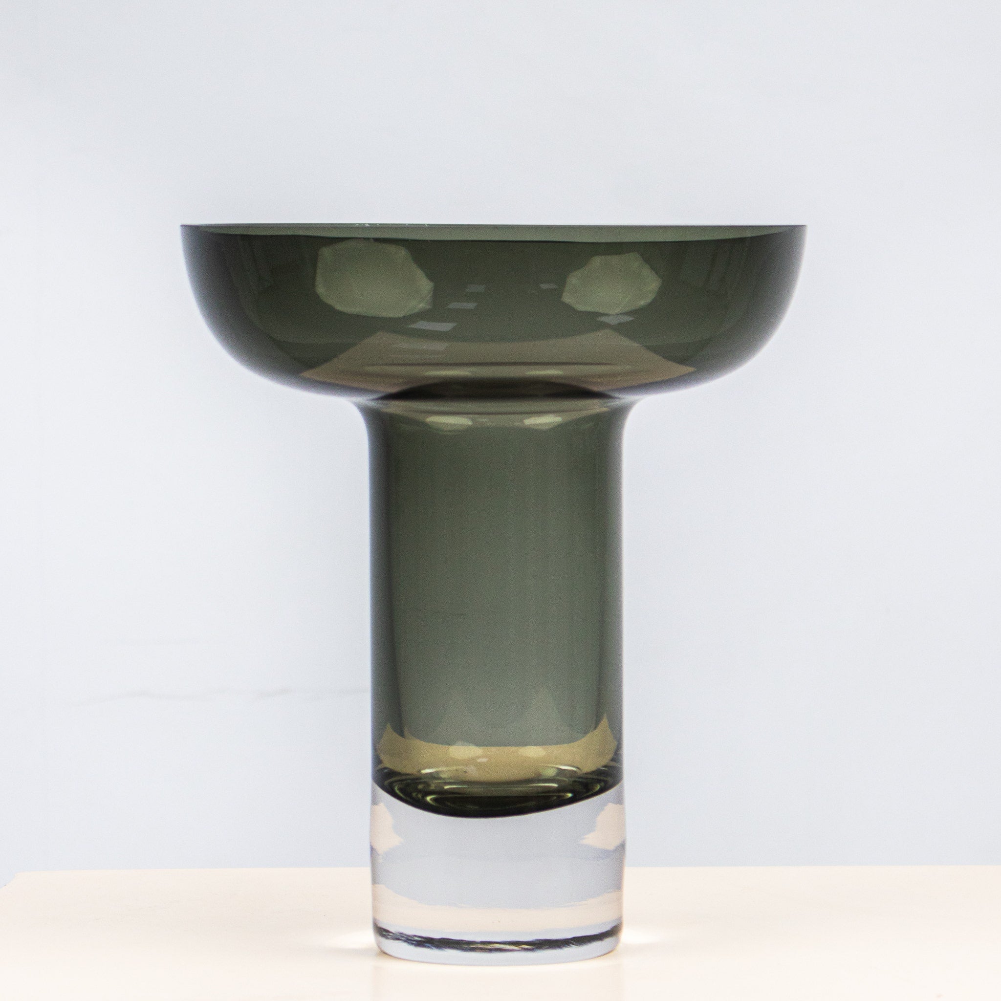 Smokey Pedestal Vase