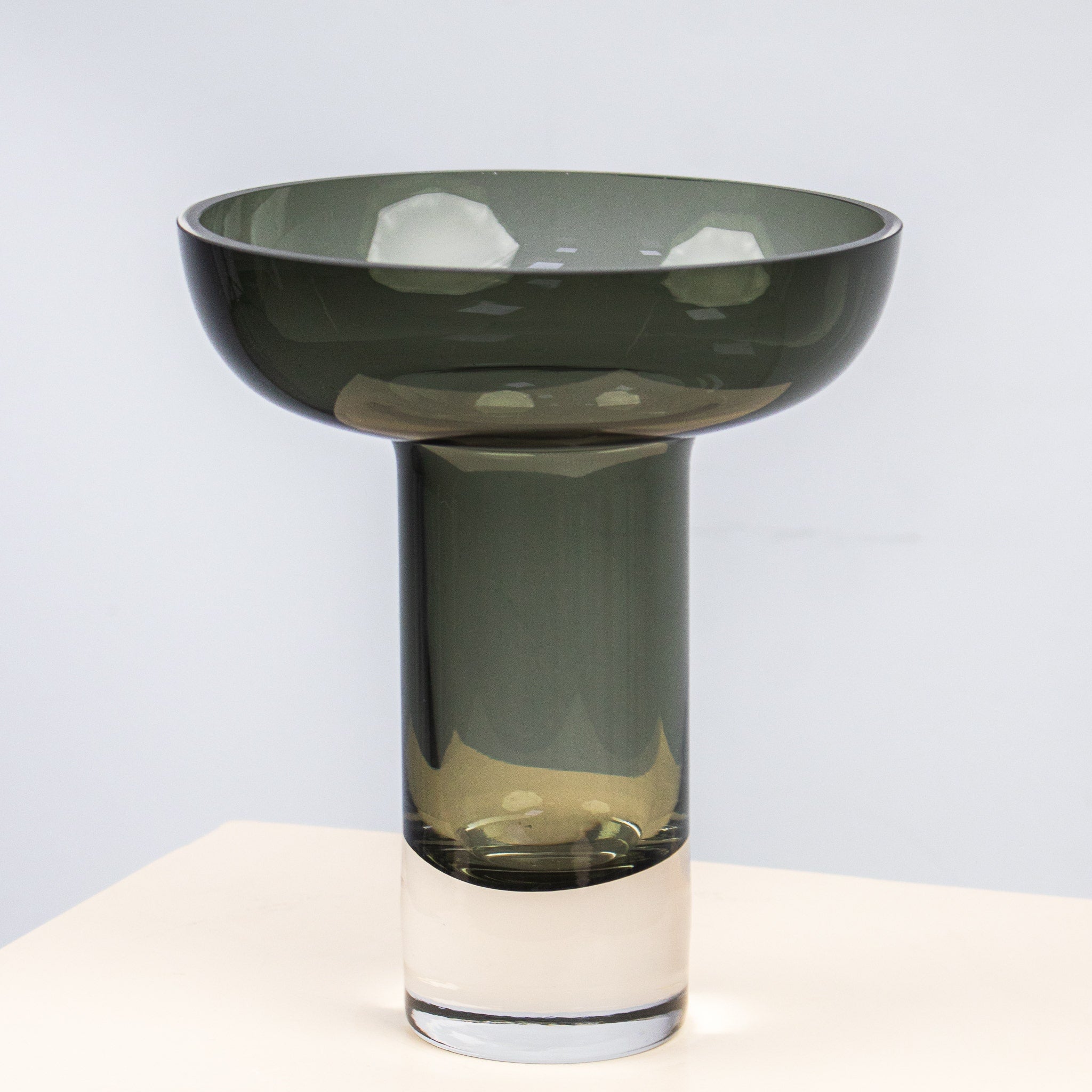 Smokey Pedestal Vase