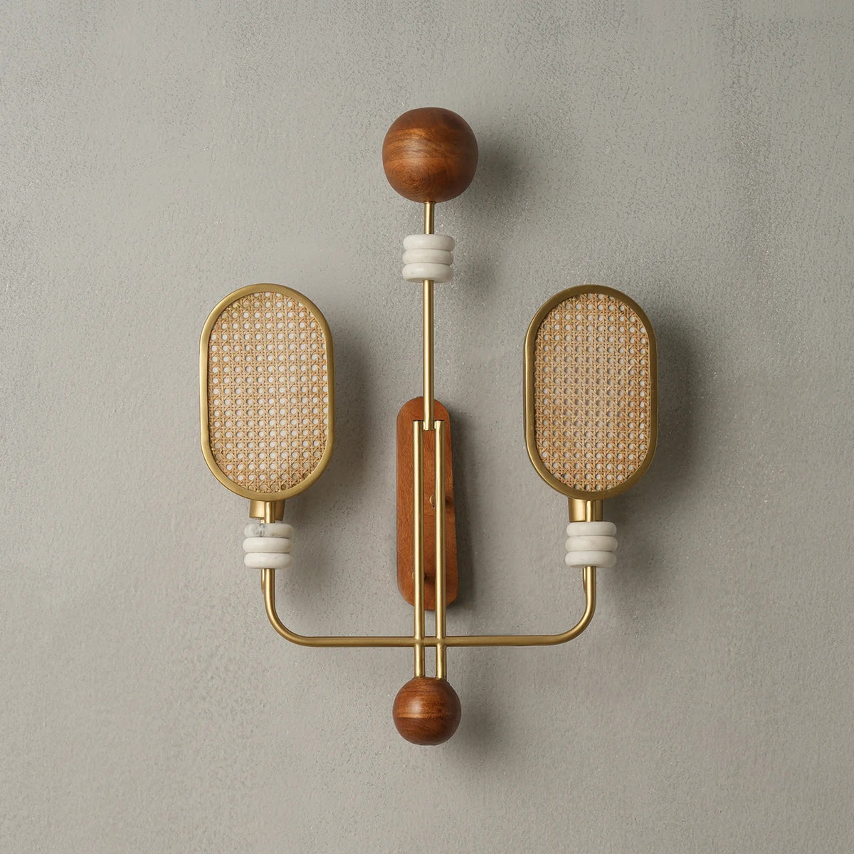 Duet In Brass Wall Light Handmade By Yaahvi