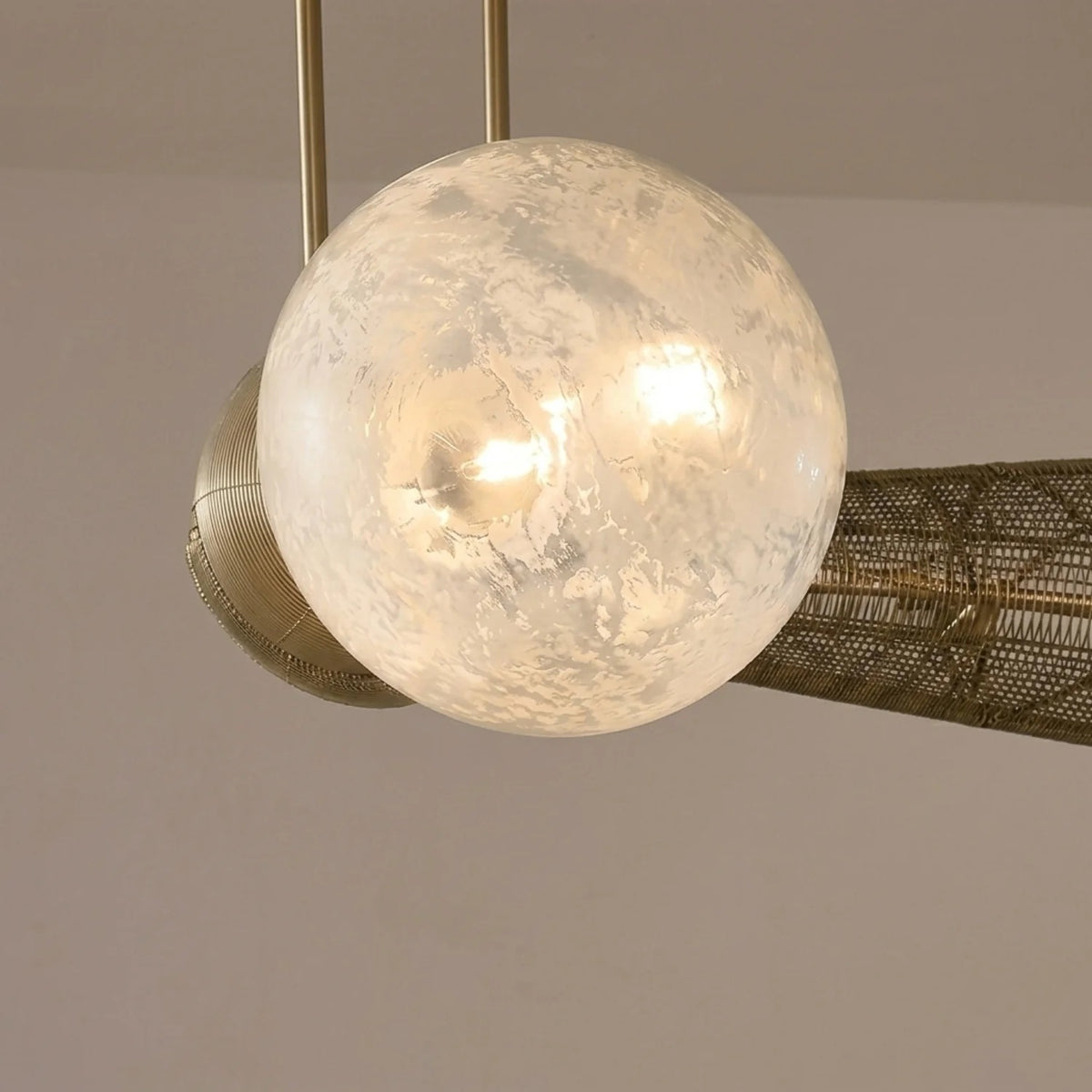 Pearls of Light Chandelier Handmade By Yaahvi