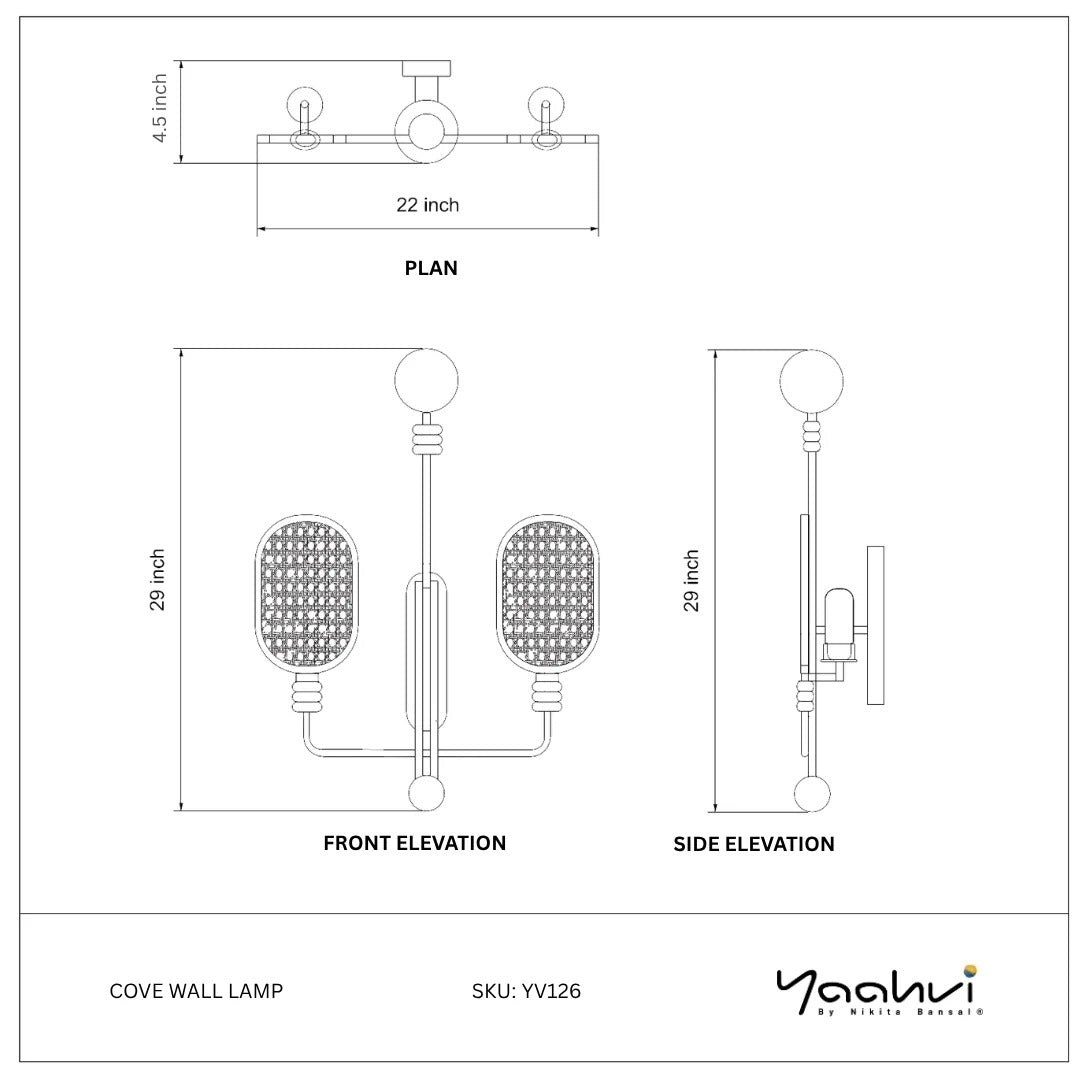 Duet In Brass Wall Light Handmade By Yaahvi