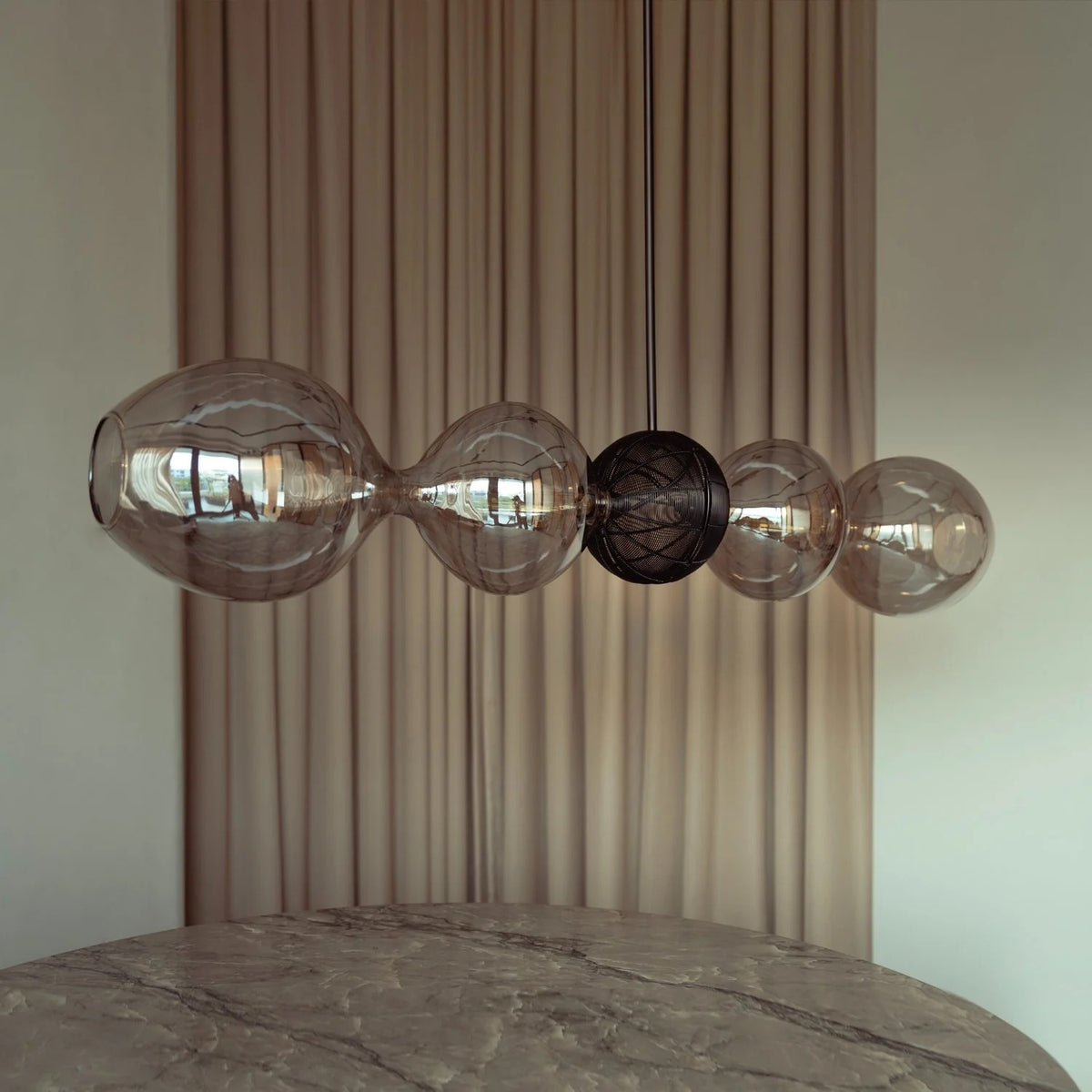 Moonlit Obsidian Chandelier Handmade By Yaahvi