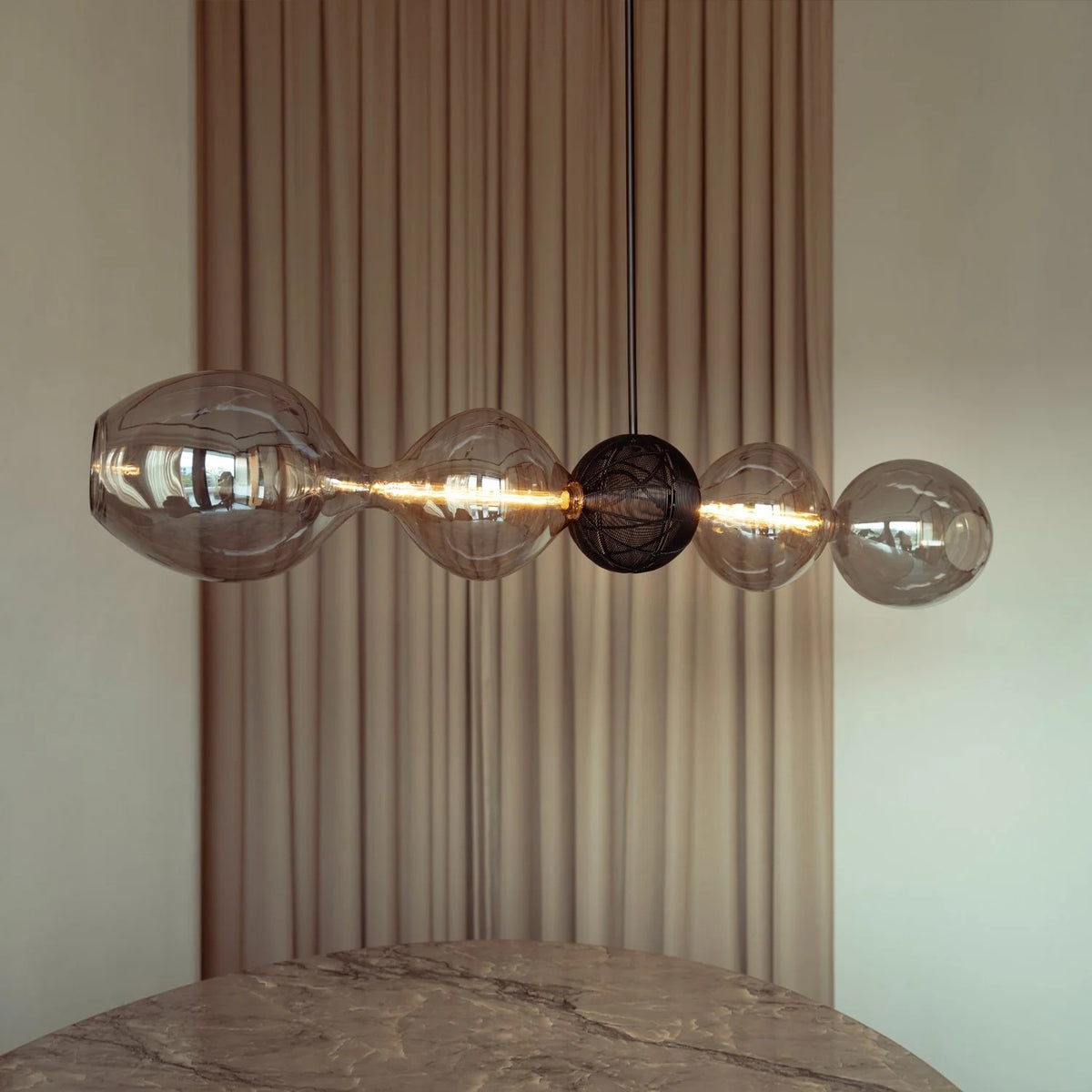 Moonlit Obsidian Chandelier Handmade By Yaahvi
