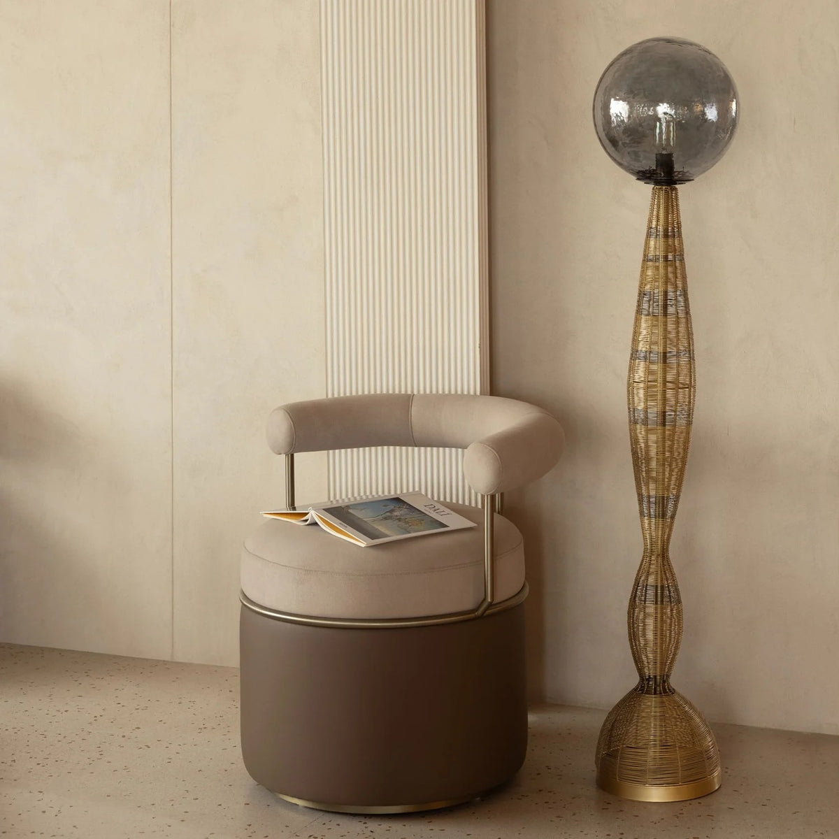 Shadow & Stone Floor Lamp Handmade By Yaahvi