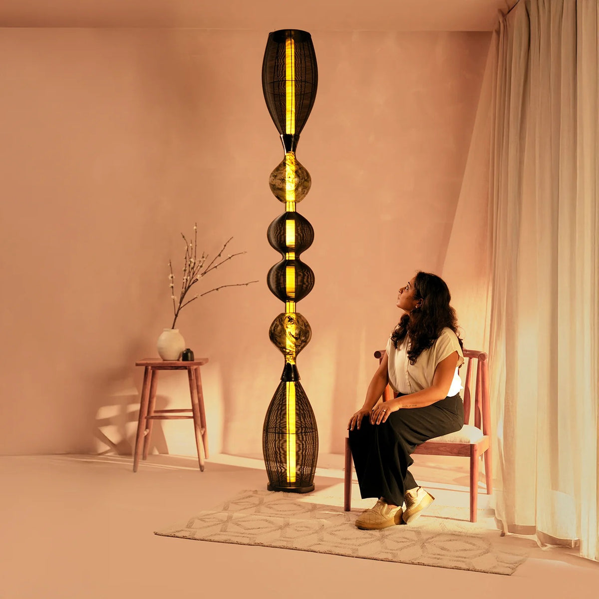 The Art Of Glow Floor Lamp Handmade By Yaahvi