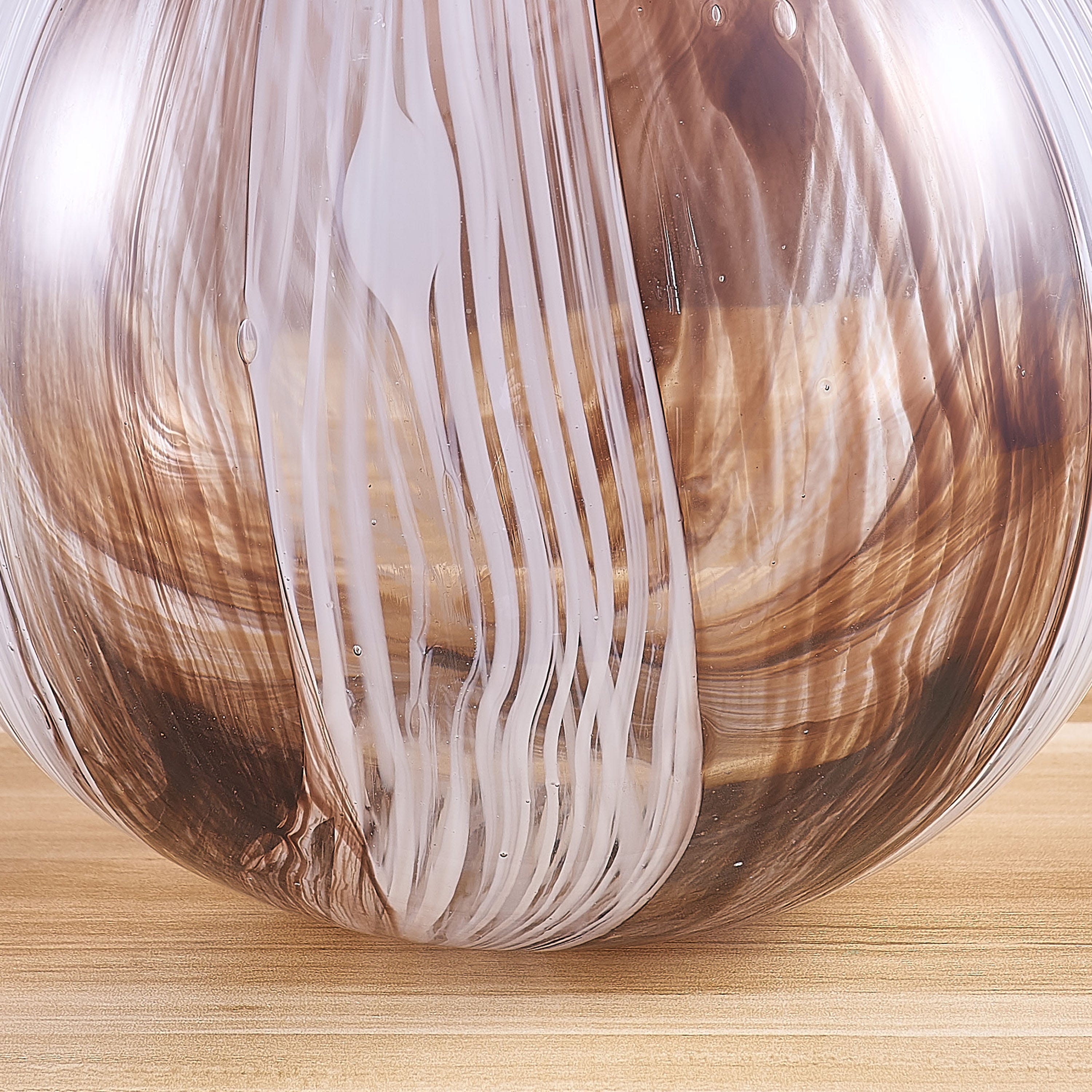 Proof is In The Pudding (Brown/White) Glass