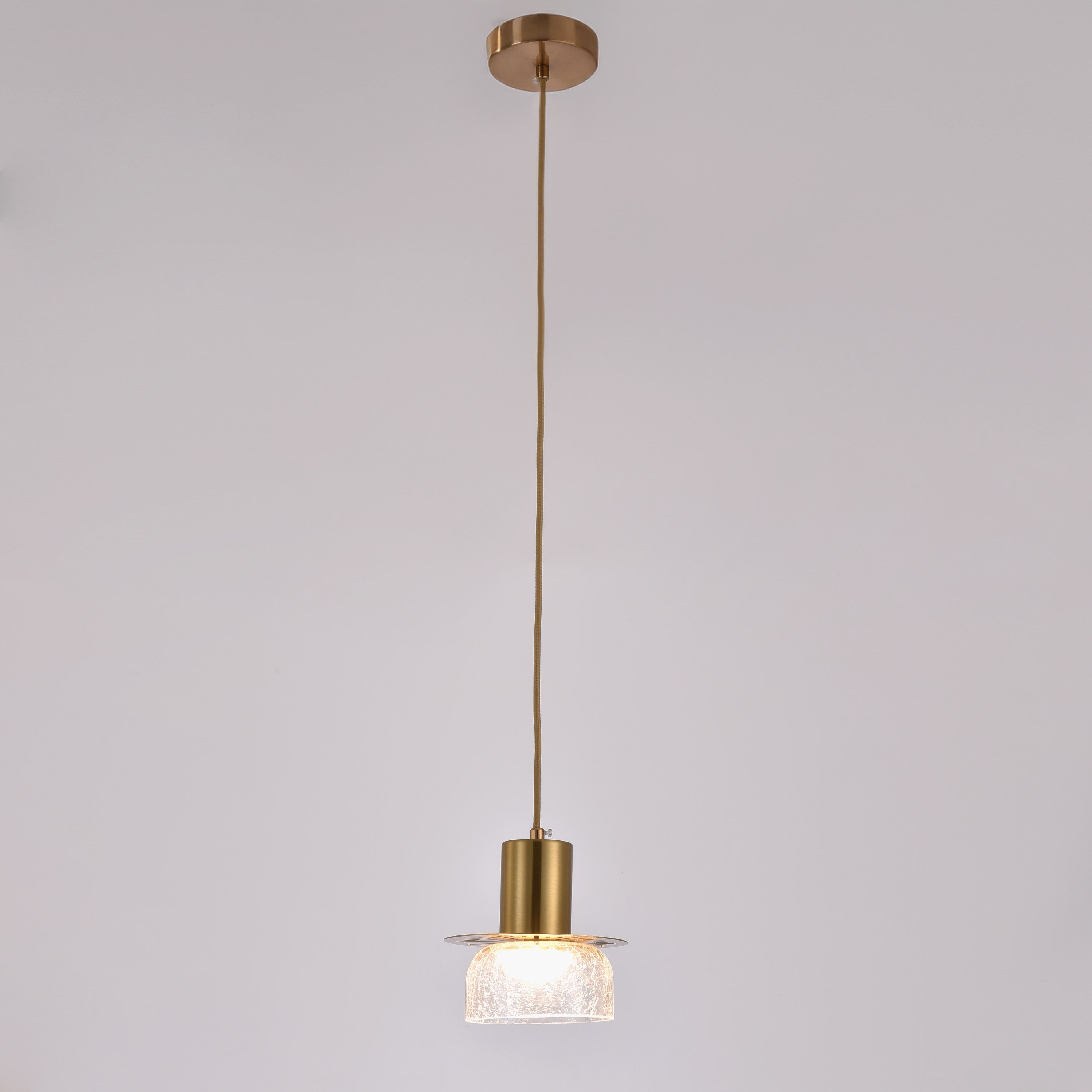 The Wandering Moon  (Clear/Gold) Pendant Light
