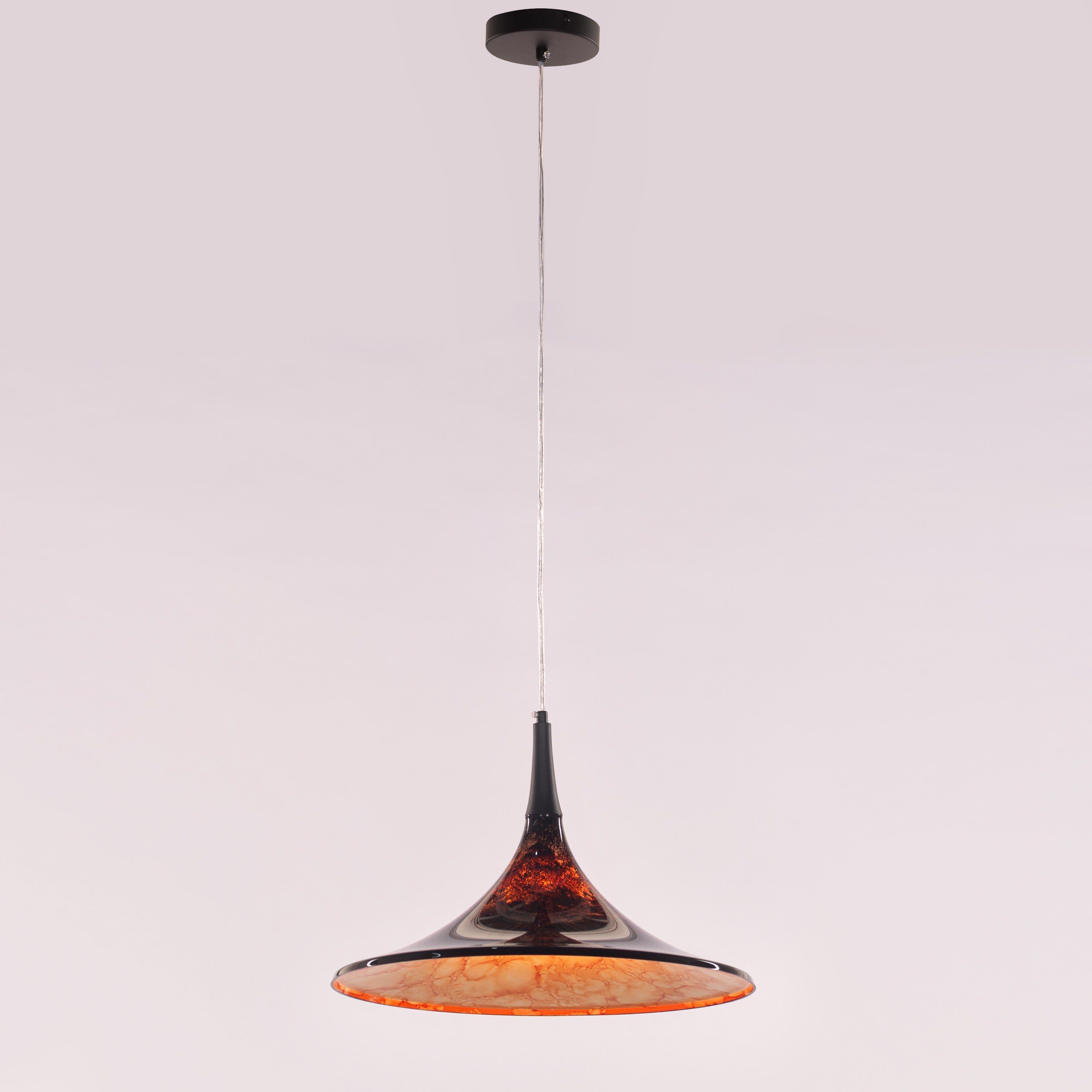 Vintage Valor (Black, Brown) Acrylic Pendant Light
