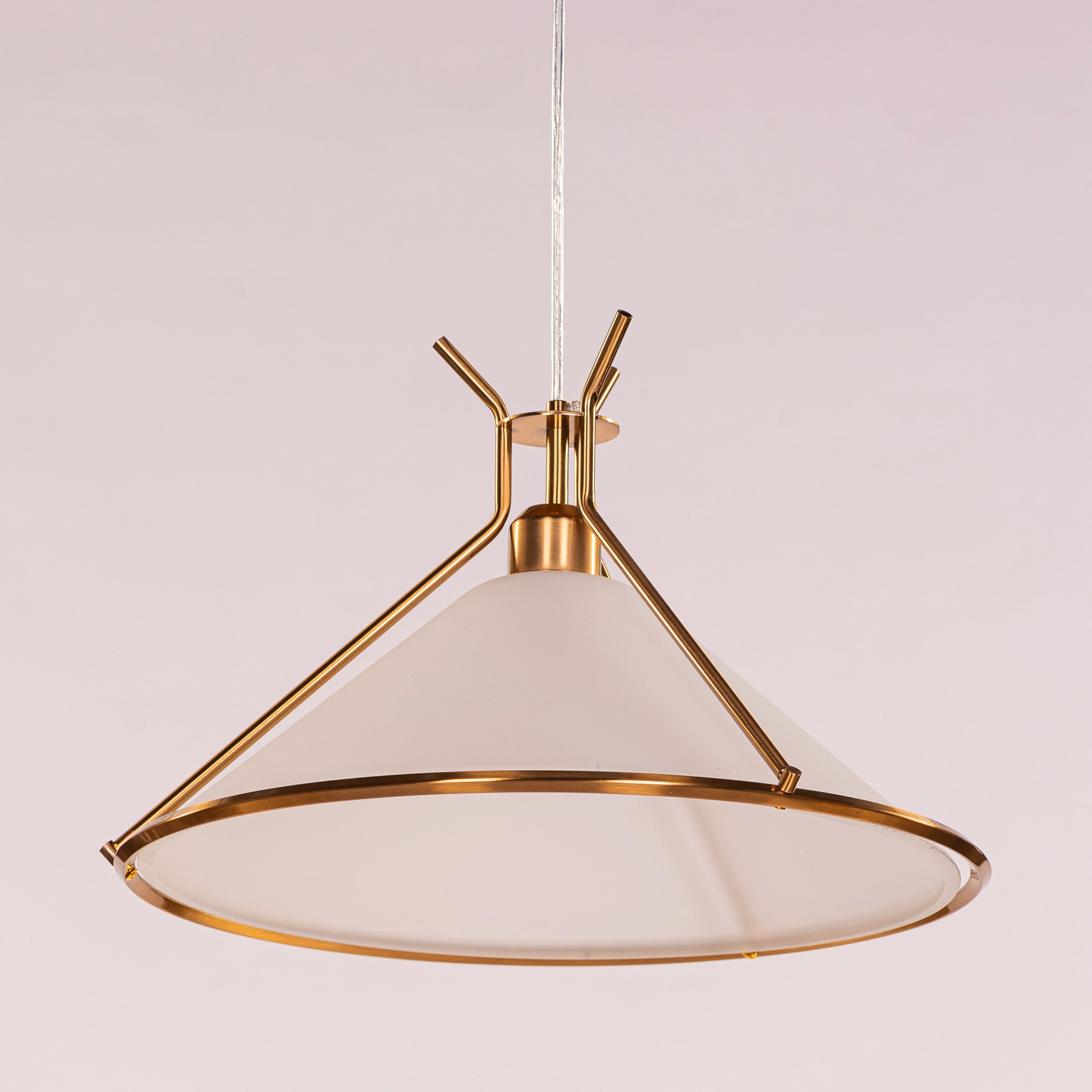 Moonlace (Gold) Frosted Glass Pendant Light