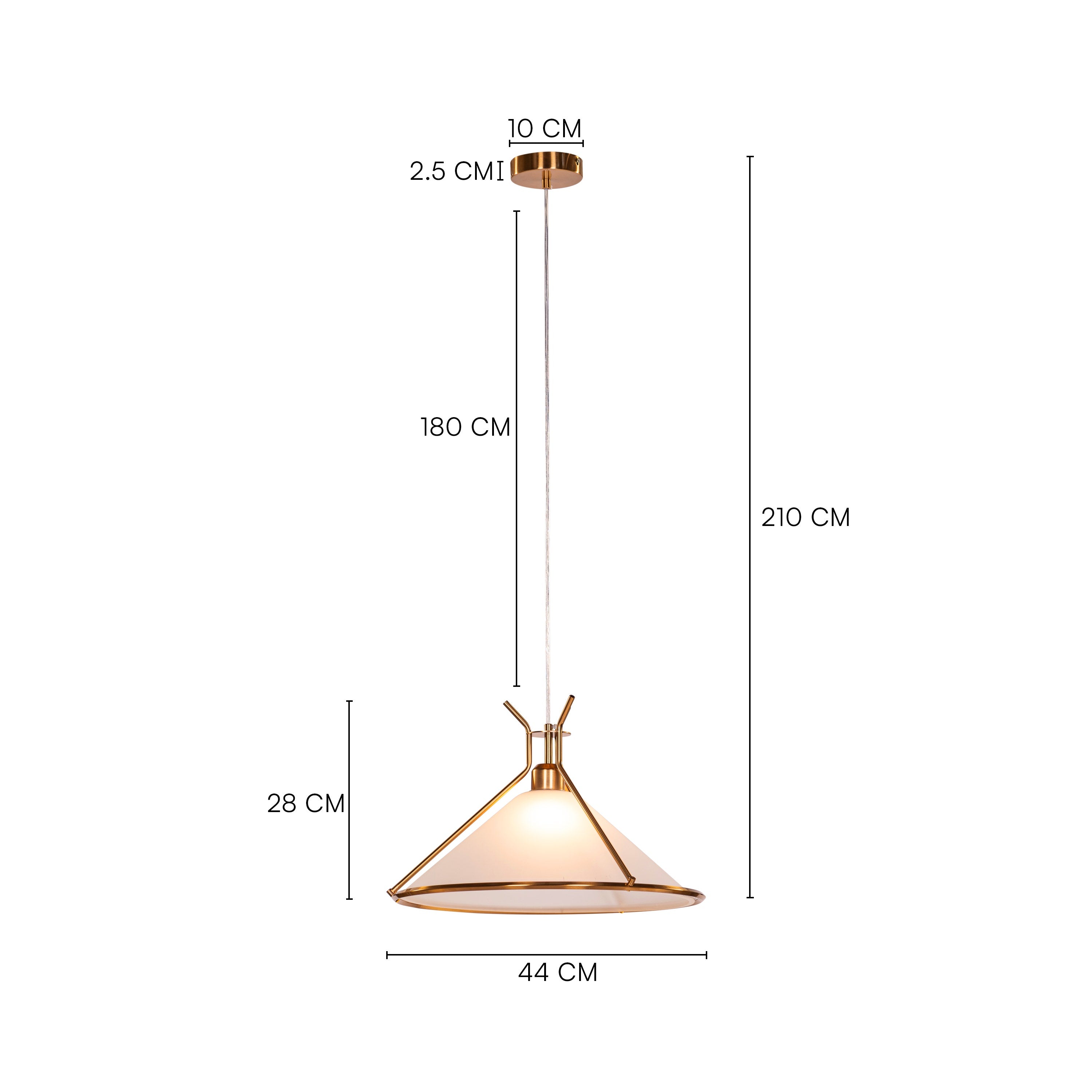 Moonlace (Gold) Frosted Glass Pendant Light