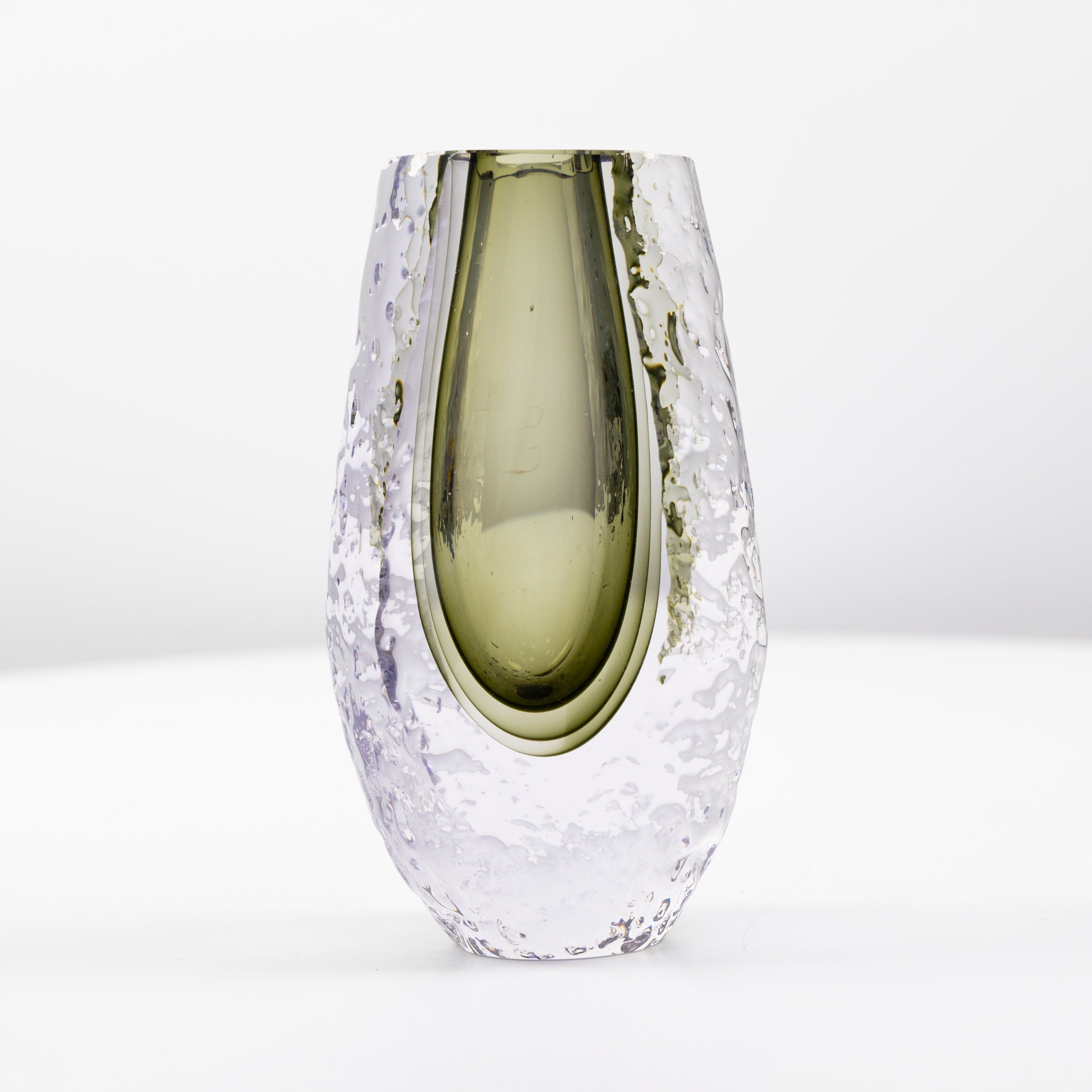 Moss Quartz (Green) Glass Vase