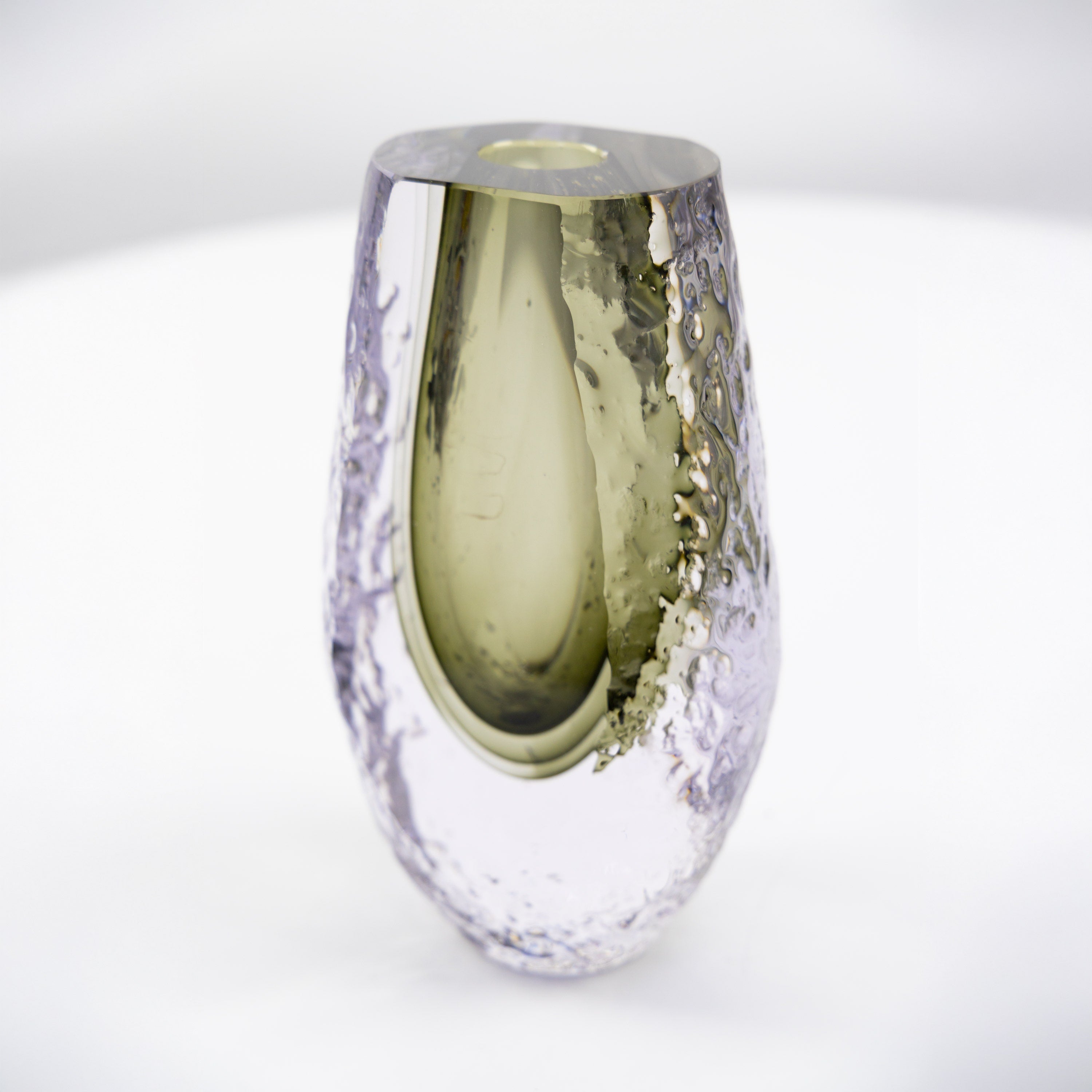 Moss Quartz (Green) Glass Vase