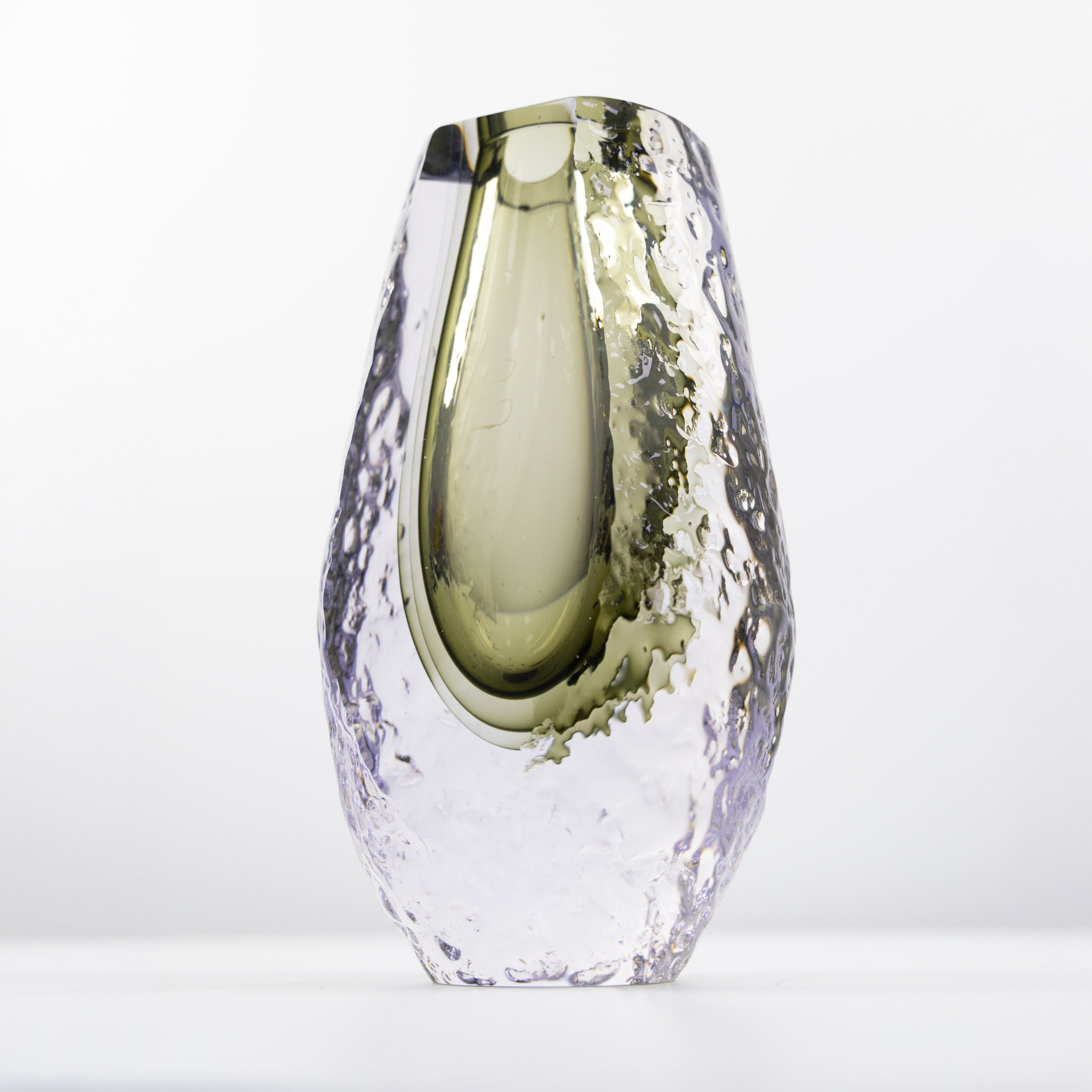 Moss Quartz (Green) Glass Vase