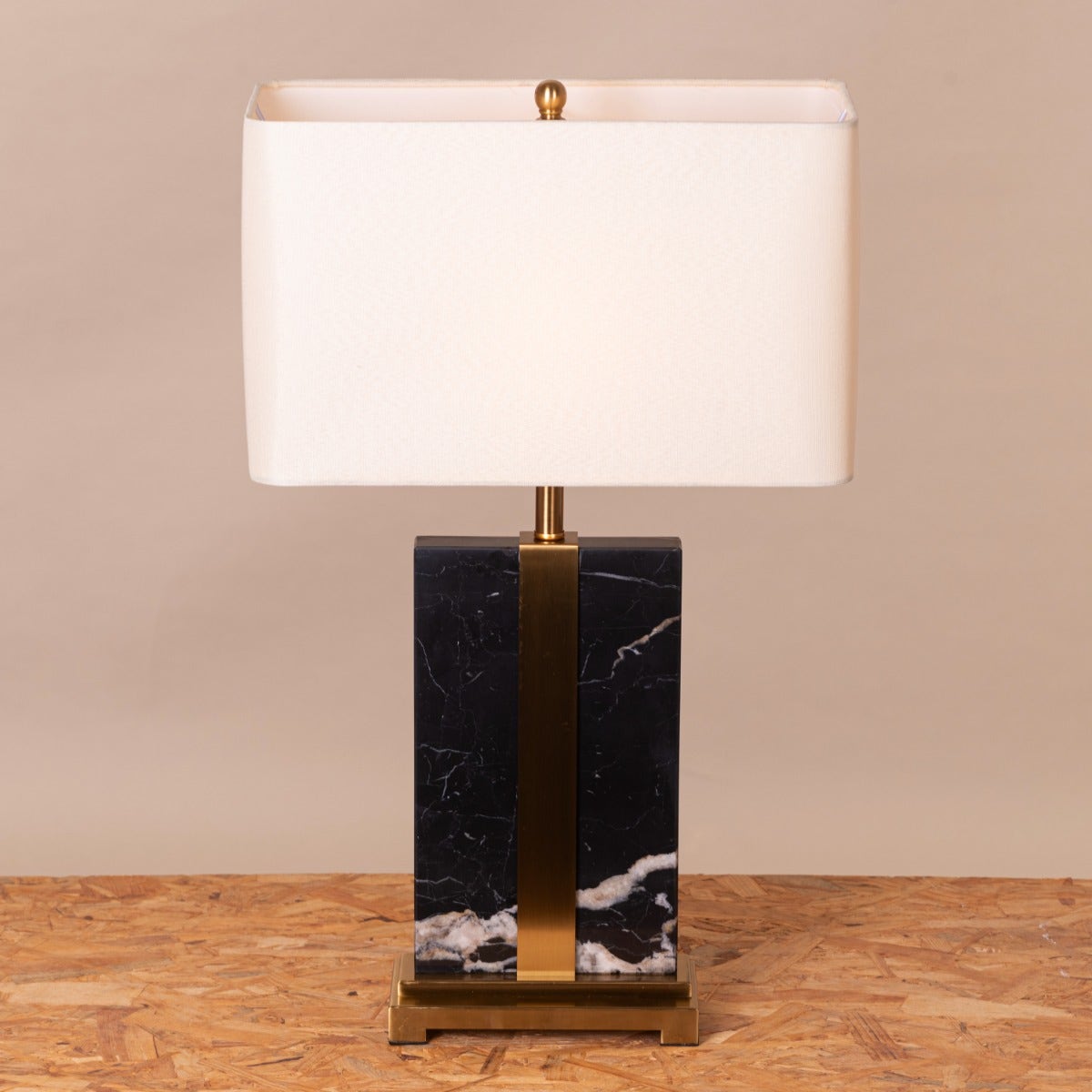 Wings Break Free (Black, Gold) Marble Table Lamp