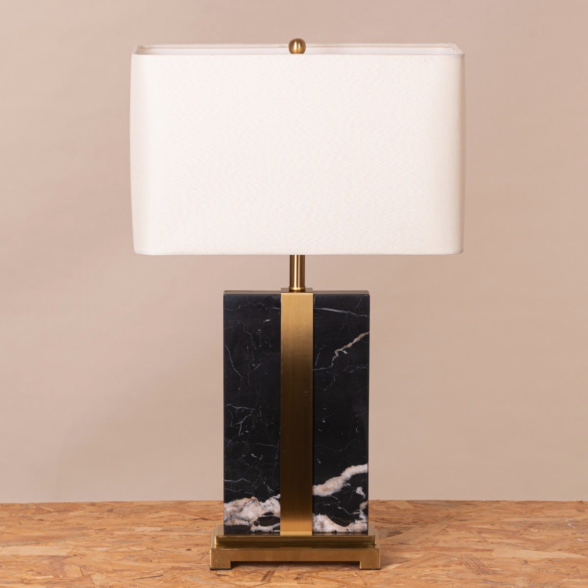 Wings Break Free (Black, Gold) Marble Table Lamp