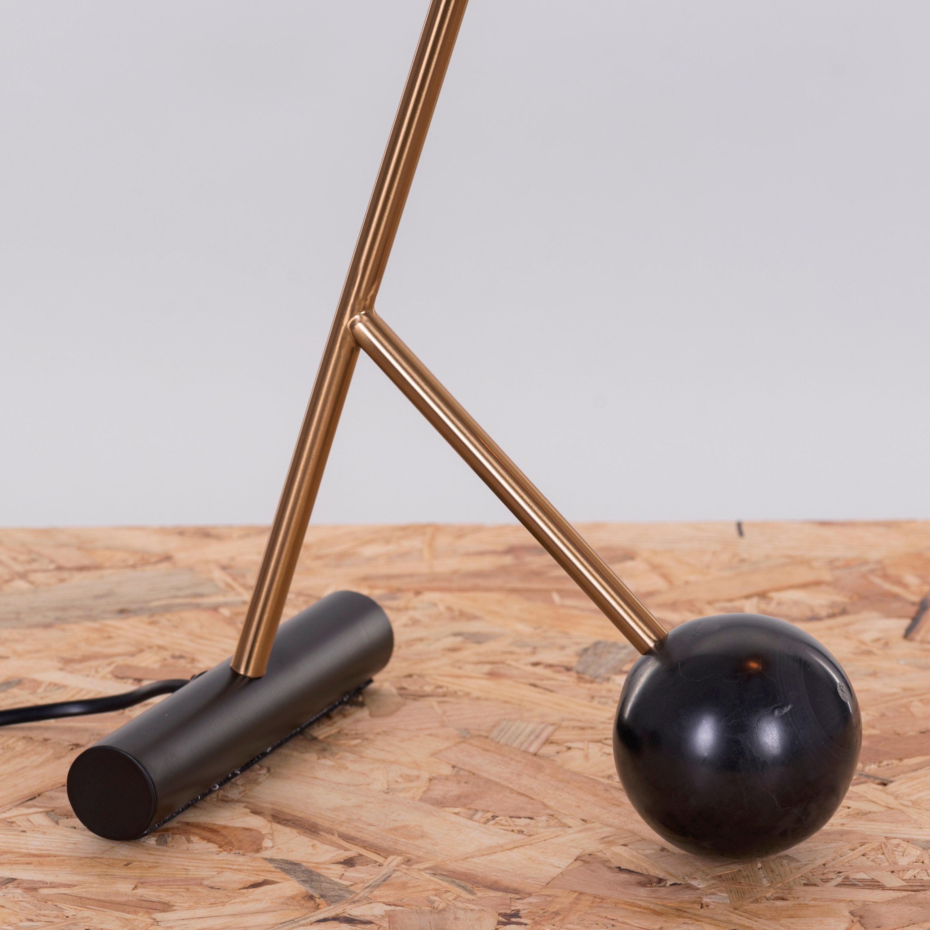 The Night Watch (Gold, Black) Marble Study Table Lamp