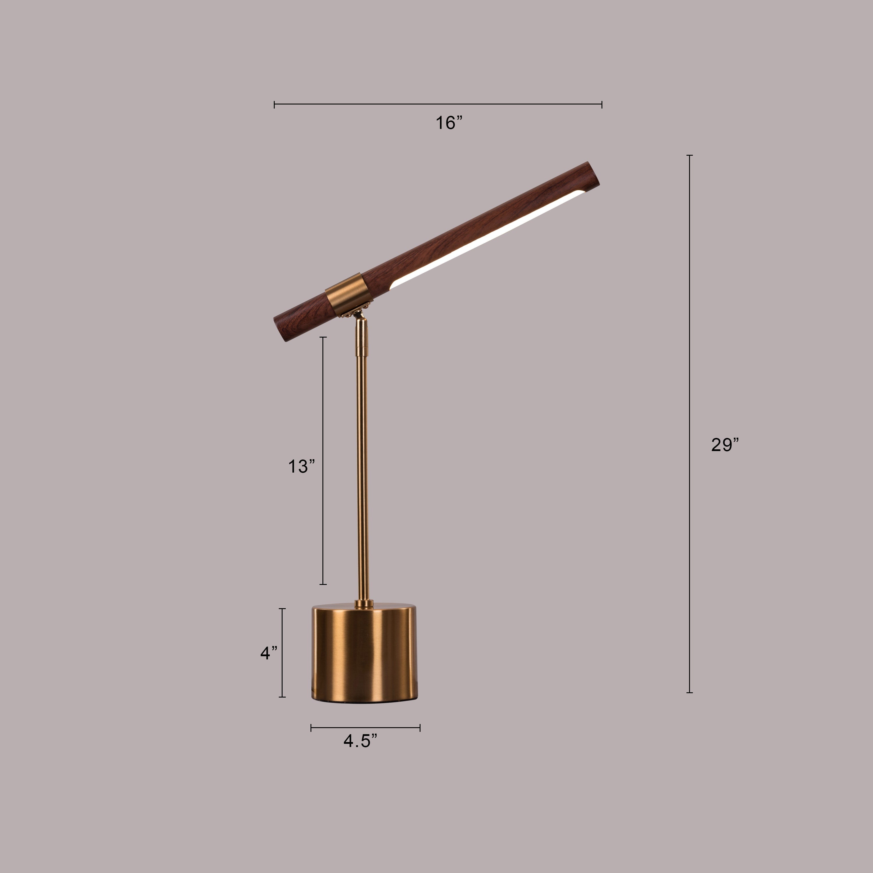 The Better Half (Gold, Built-In LED) Study Table Lamp