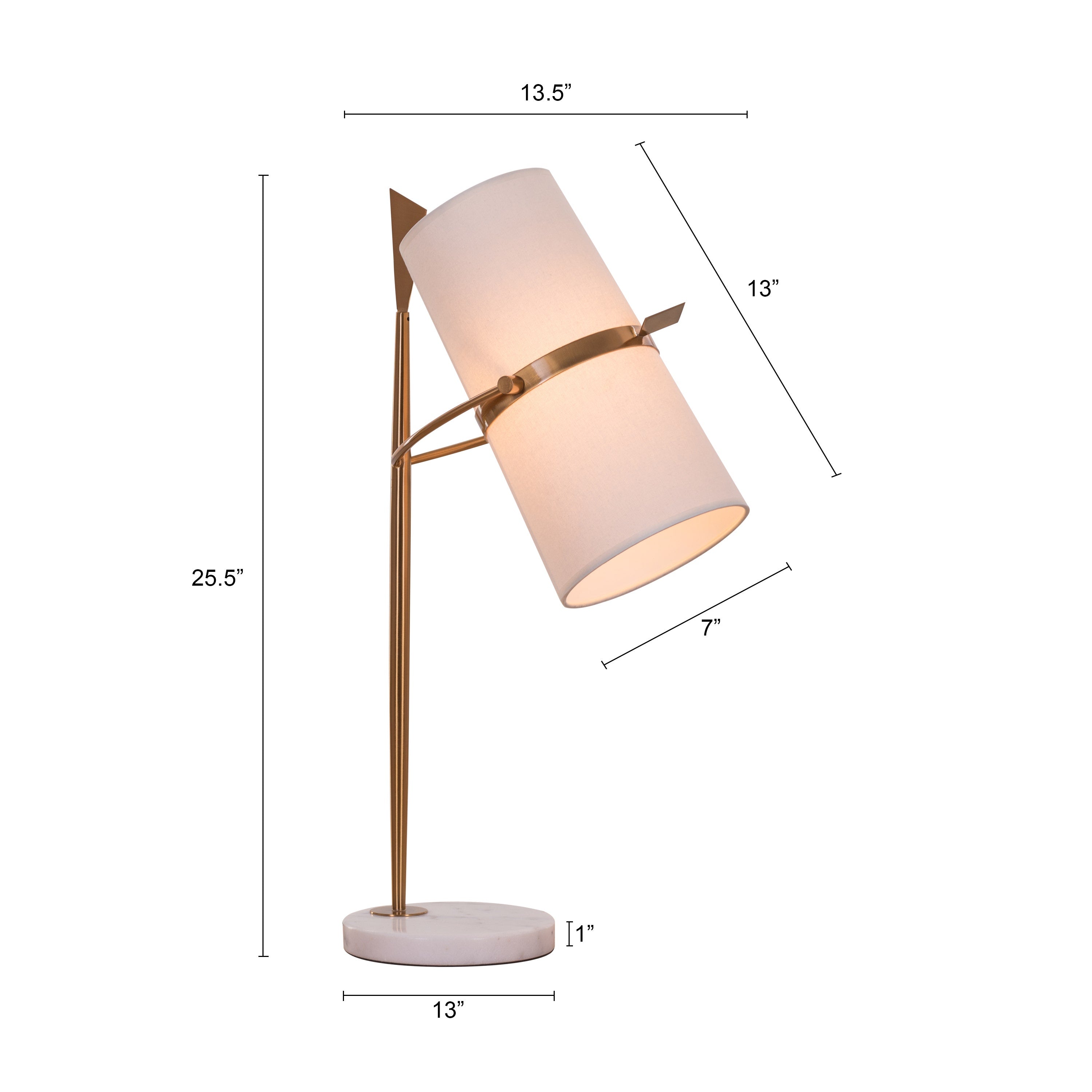 Farewell (Gold, White) Marble Table Lamp