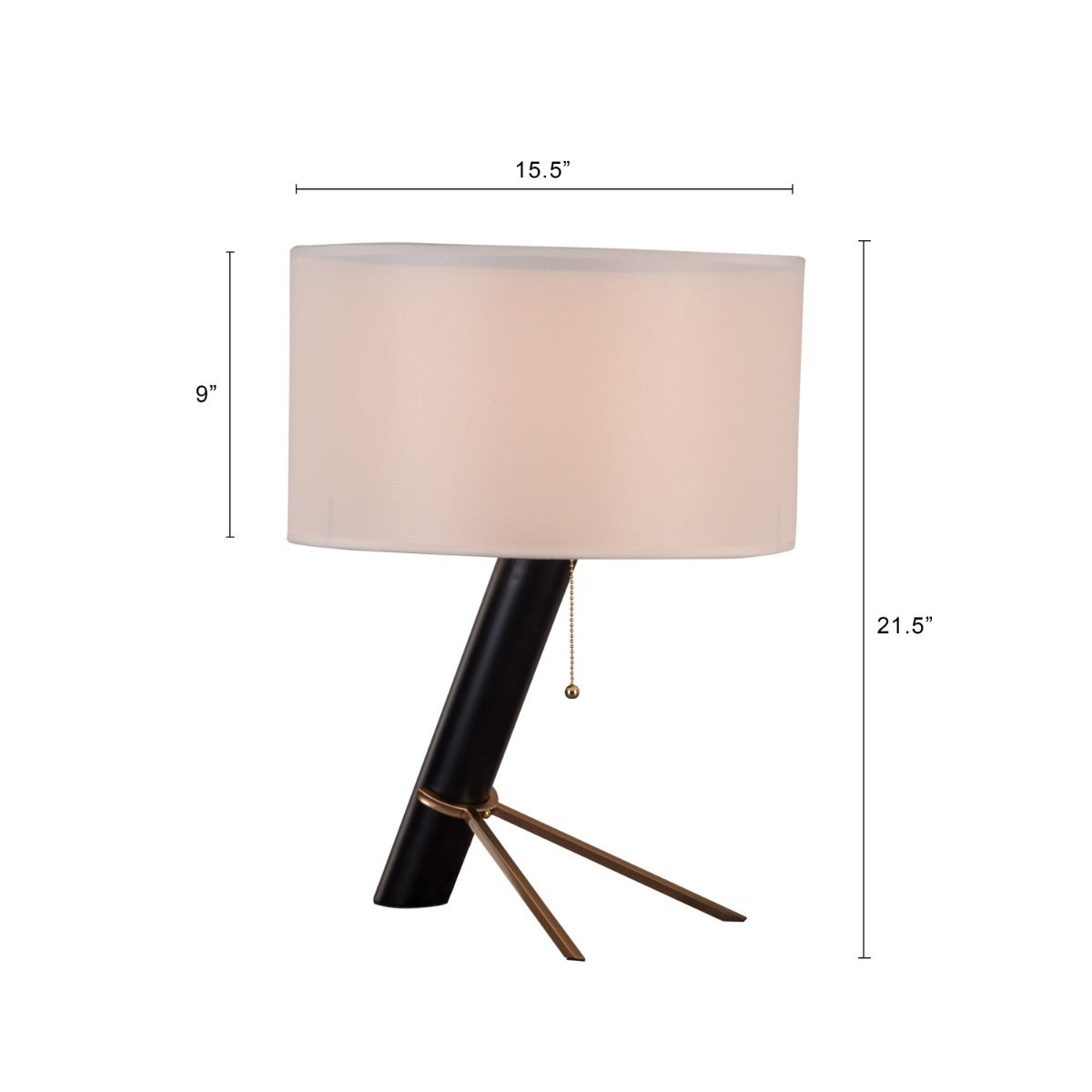 Never You Mind (Black, Gold) Table Lamp