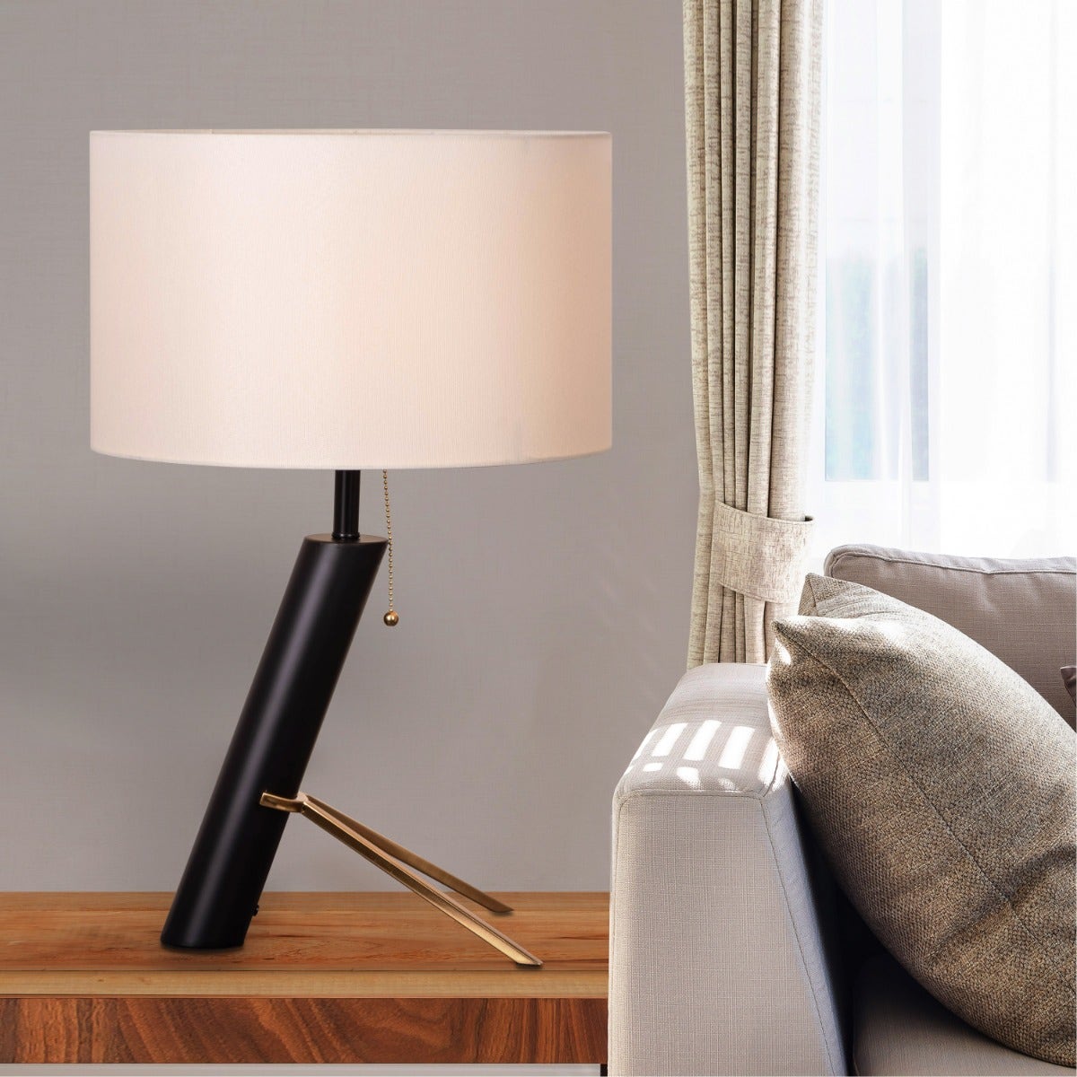 Never You Mind (Black, Gold) Table Lamp