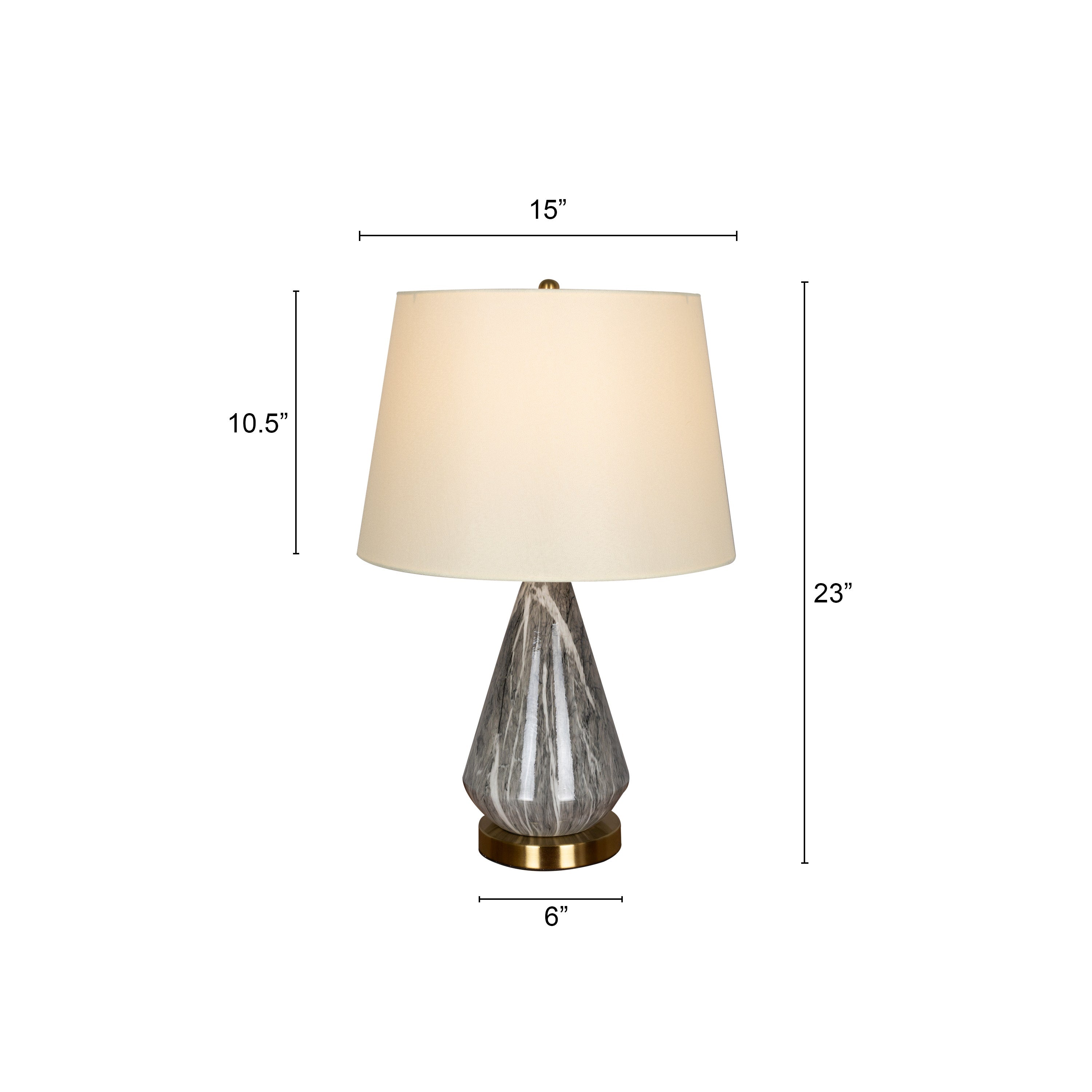 RSVP (Grey) Marble Table Lamp