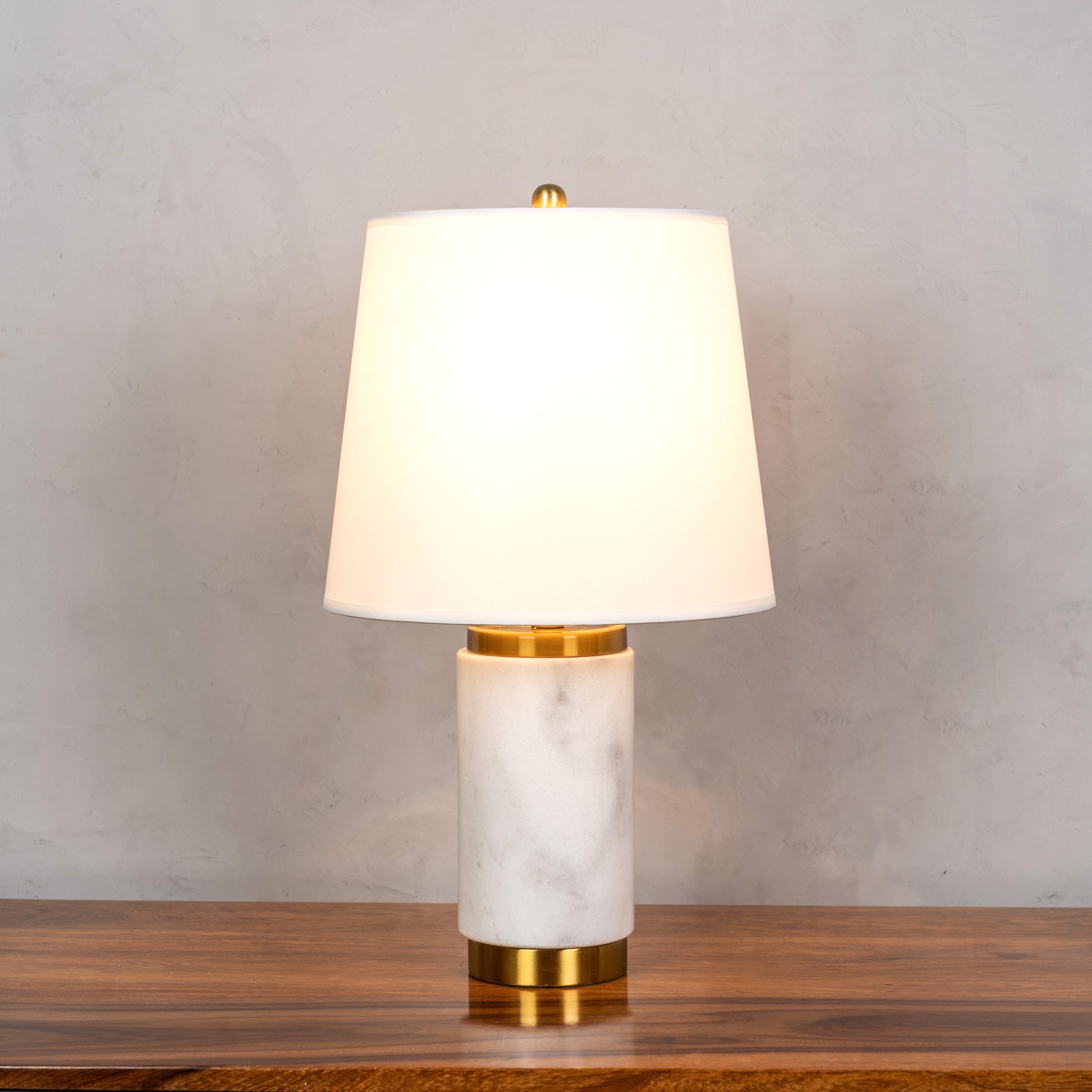Lasting Love (White, Gold) Marble Table Lamp