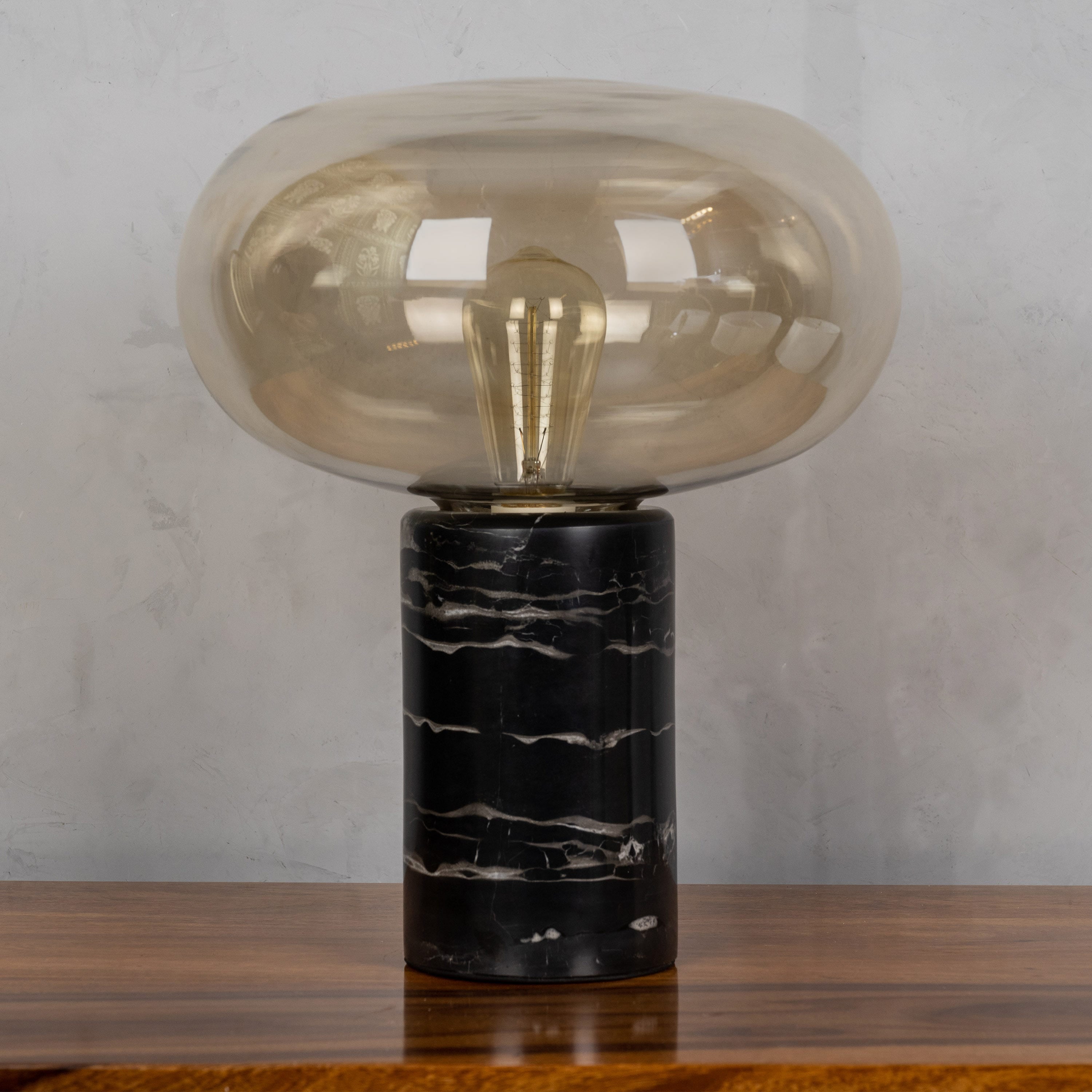 Gold Dust (Amber, Black) Marble Table Lamp