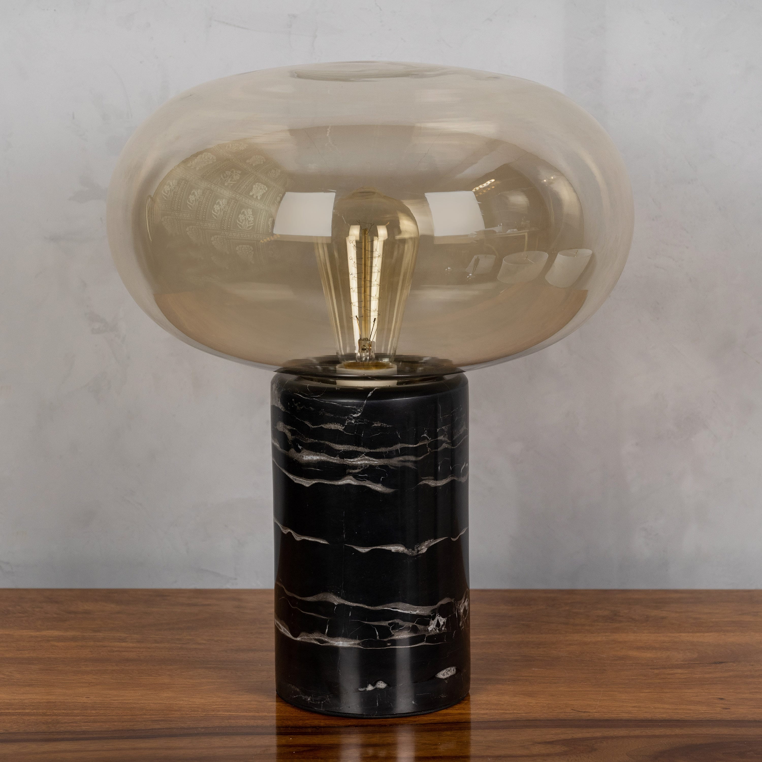 Gold Dust (Amber, Black) Marble Table Lamp
