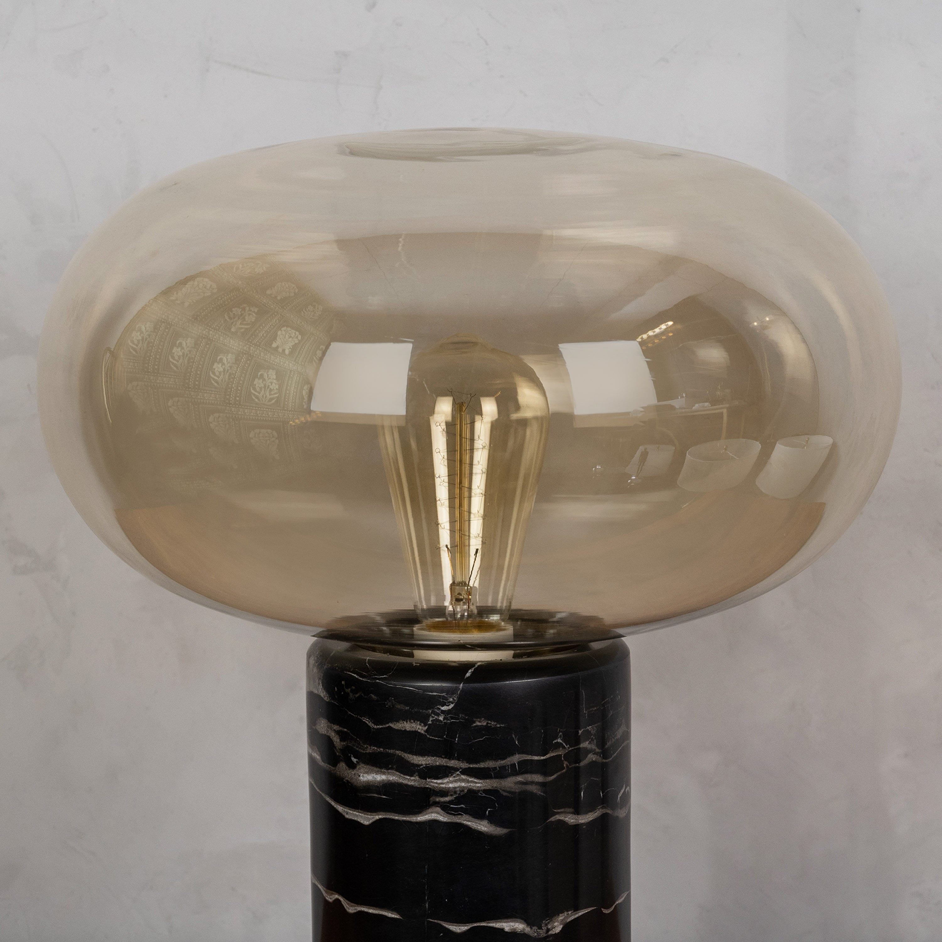 Gold Dust (Amber, Black) Marble Table Lamp