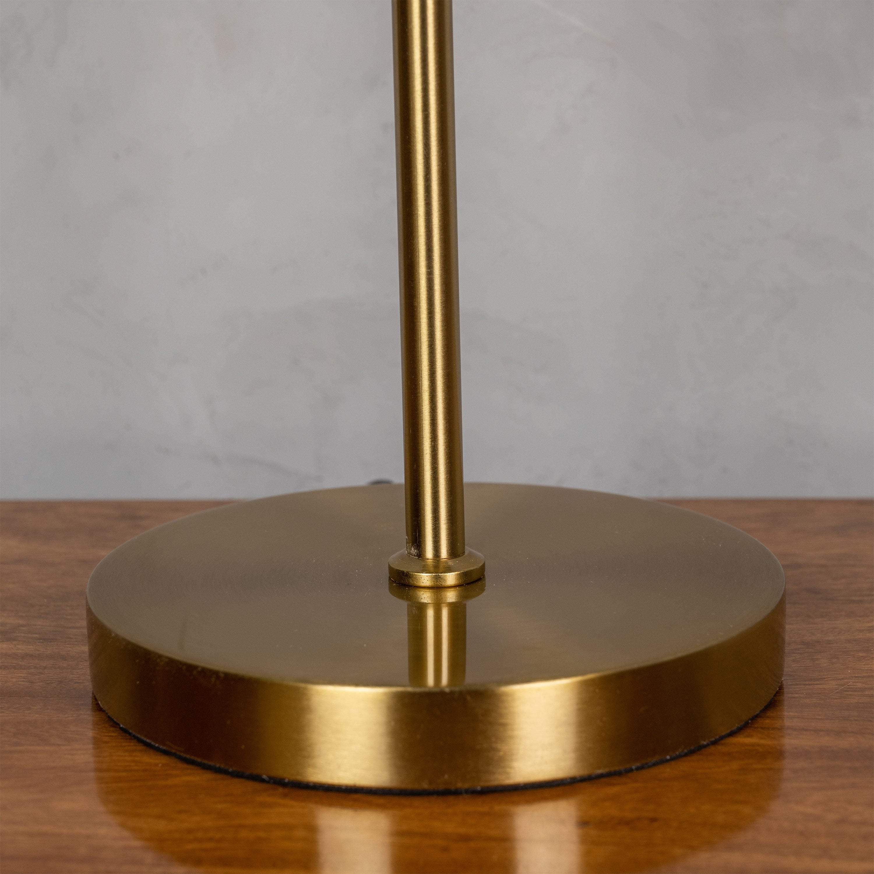 Sweet Escape (Smokey Grey, Gold, Built-In LED) Glass Table Lamp