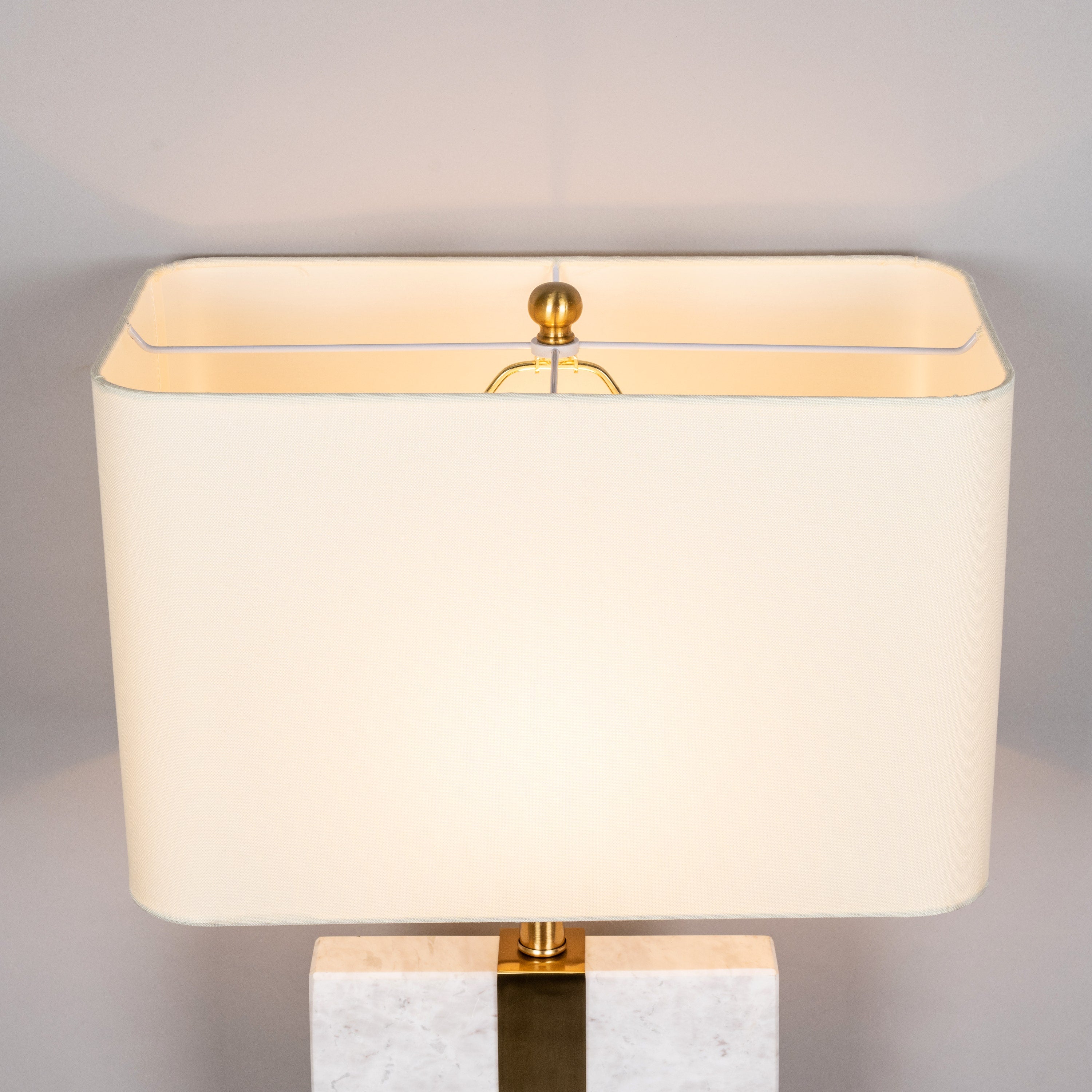 Just A Memory (Extra Large, White, Gold) Marble Table Lamp