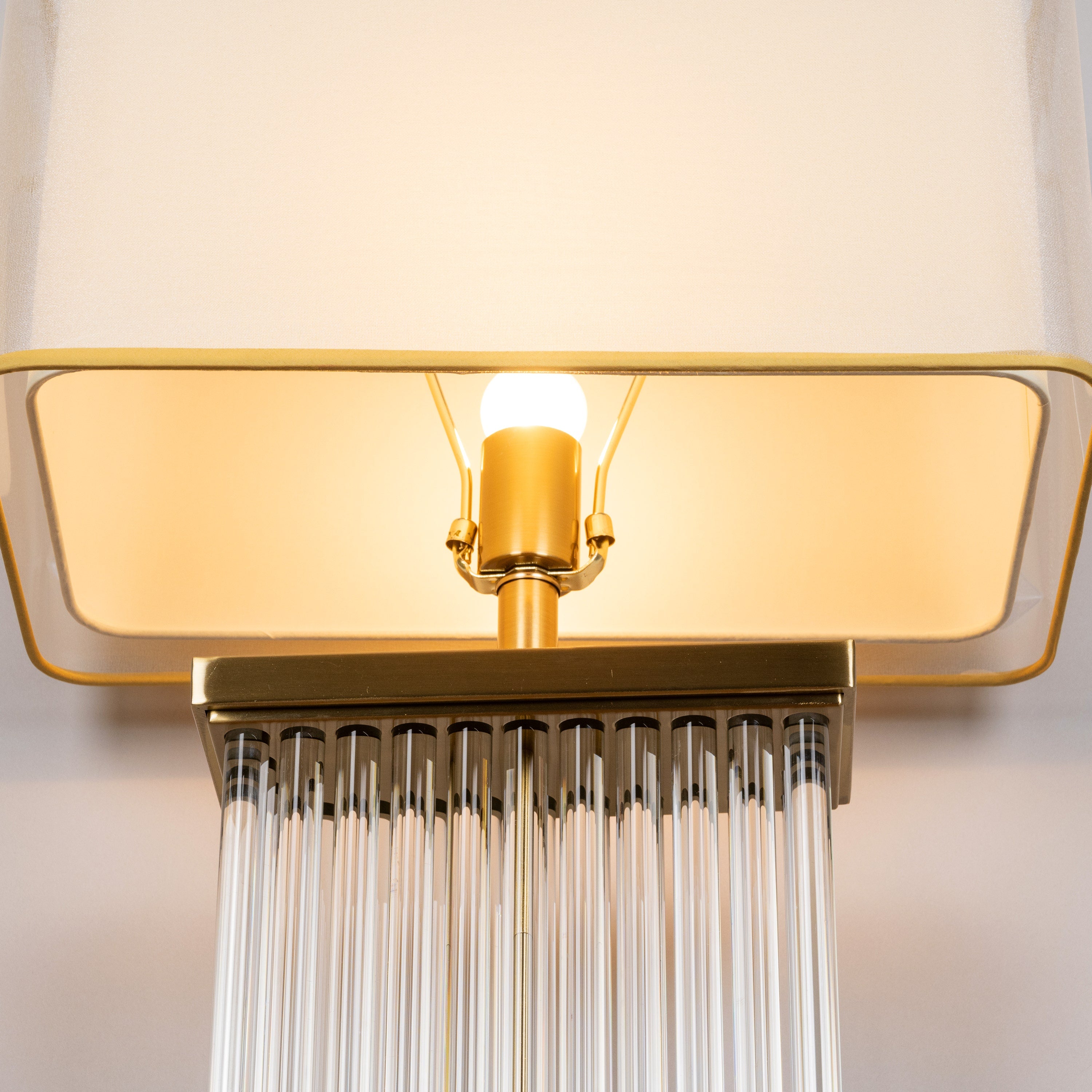 Falling For You Grand (Extra Large, Gold) Glass Tube Table Lamp