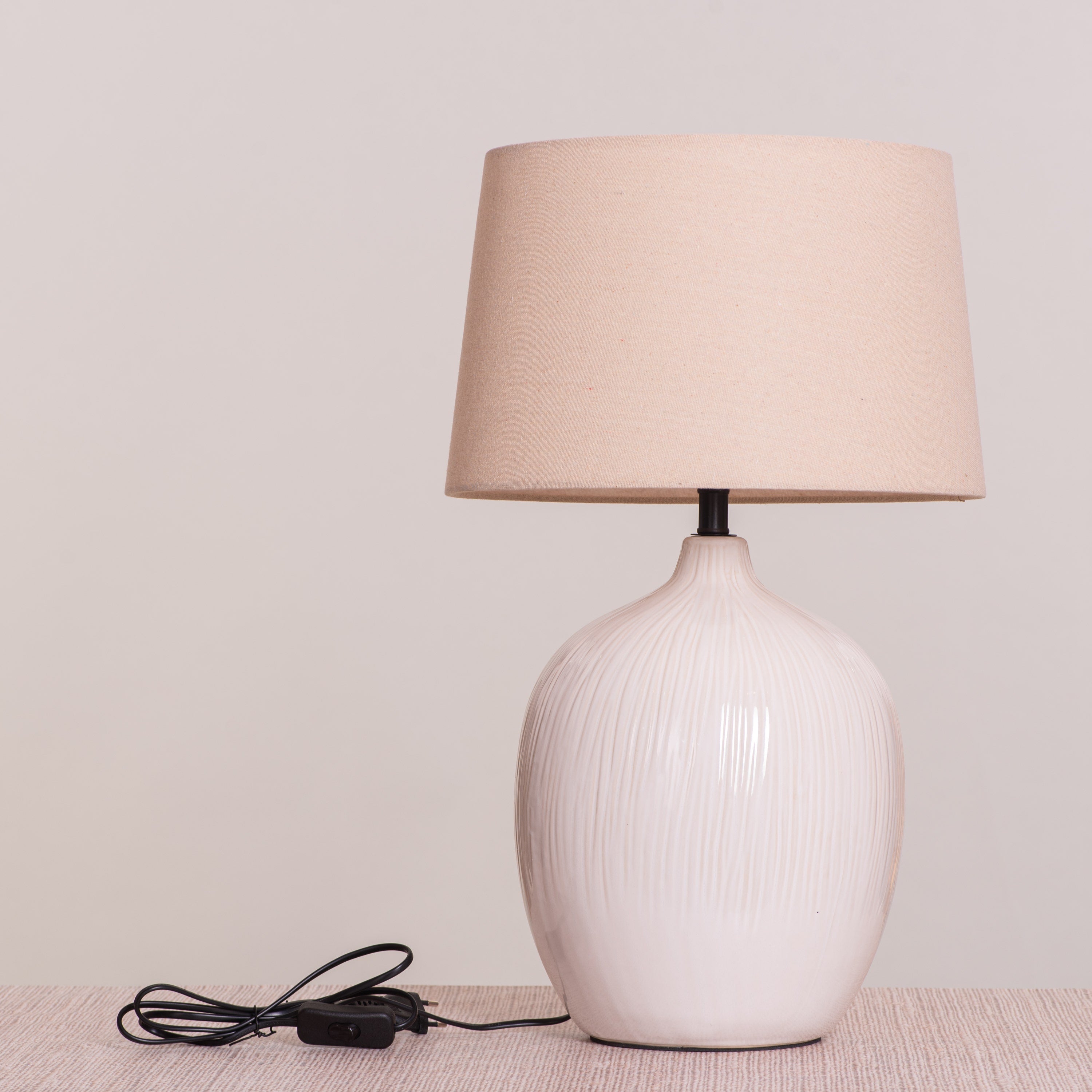 Smooth Sailing (Beige) Ceramic Table Lamp