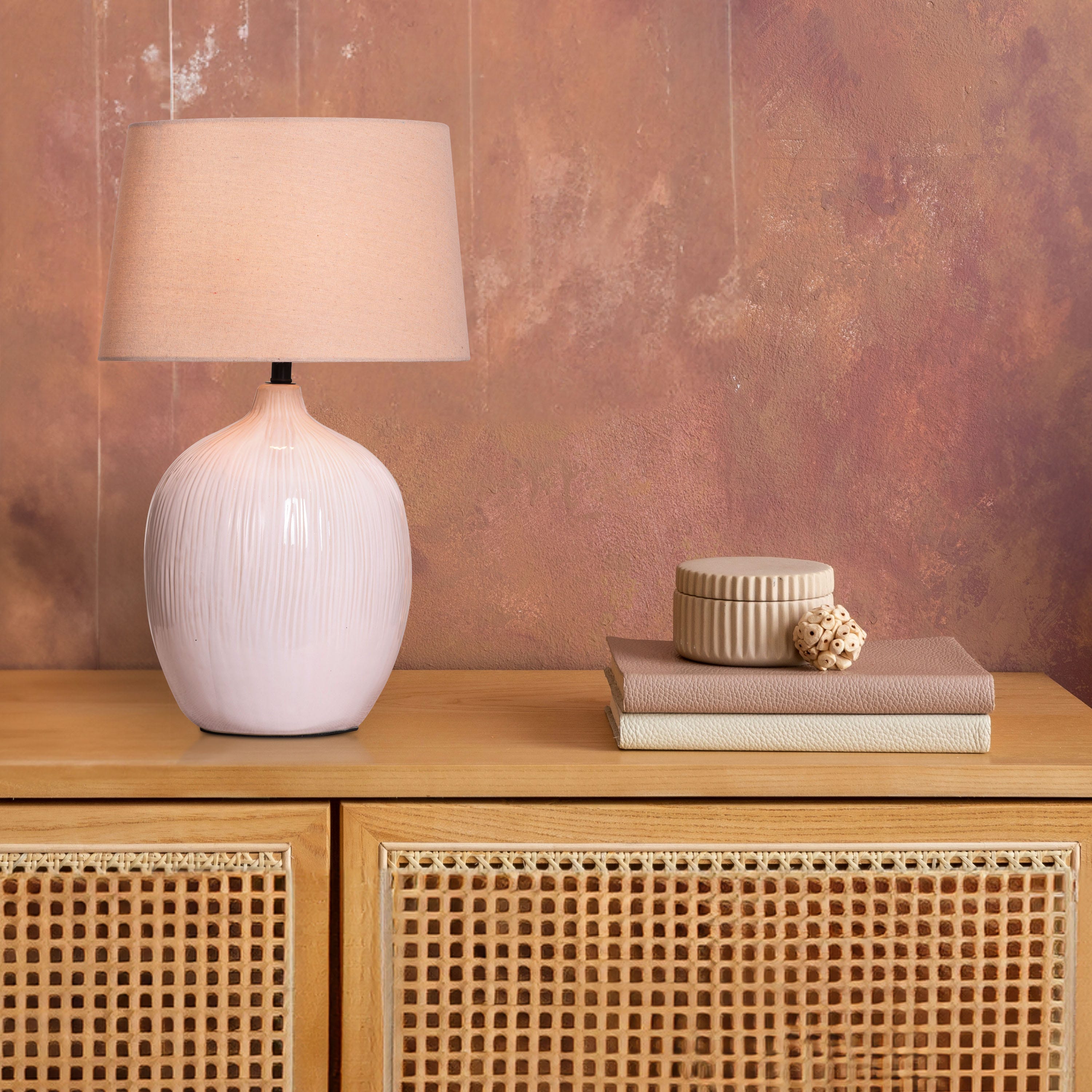 Smooth Sailing (Beige) Ceramic Table Lamp