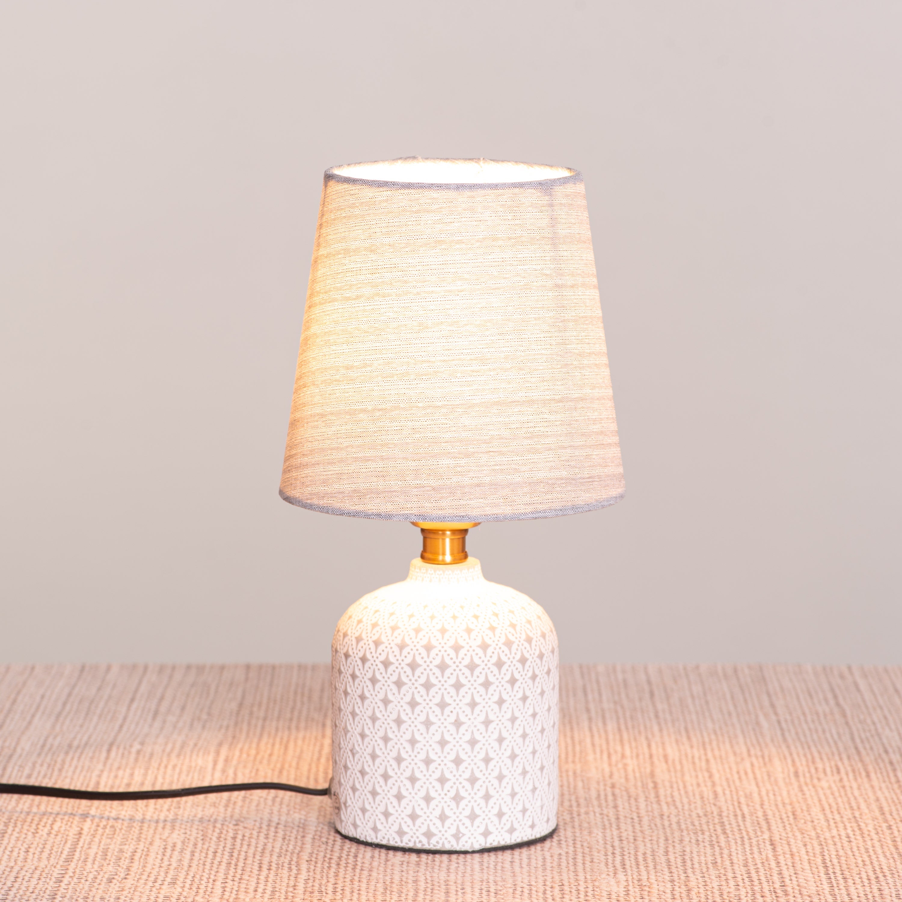 Floored (White, Grey) Table Lamp