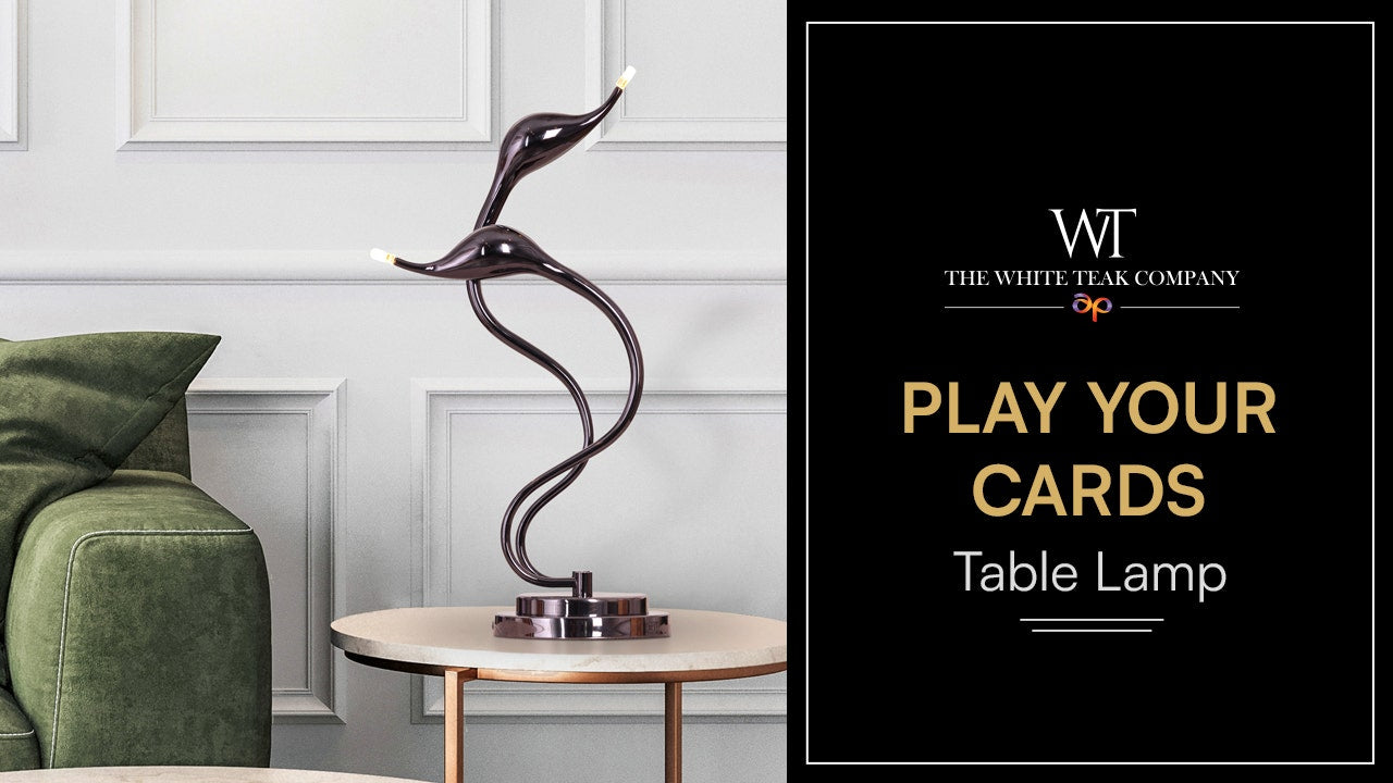 Play Your Cards (Black) Table Lamp