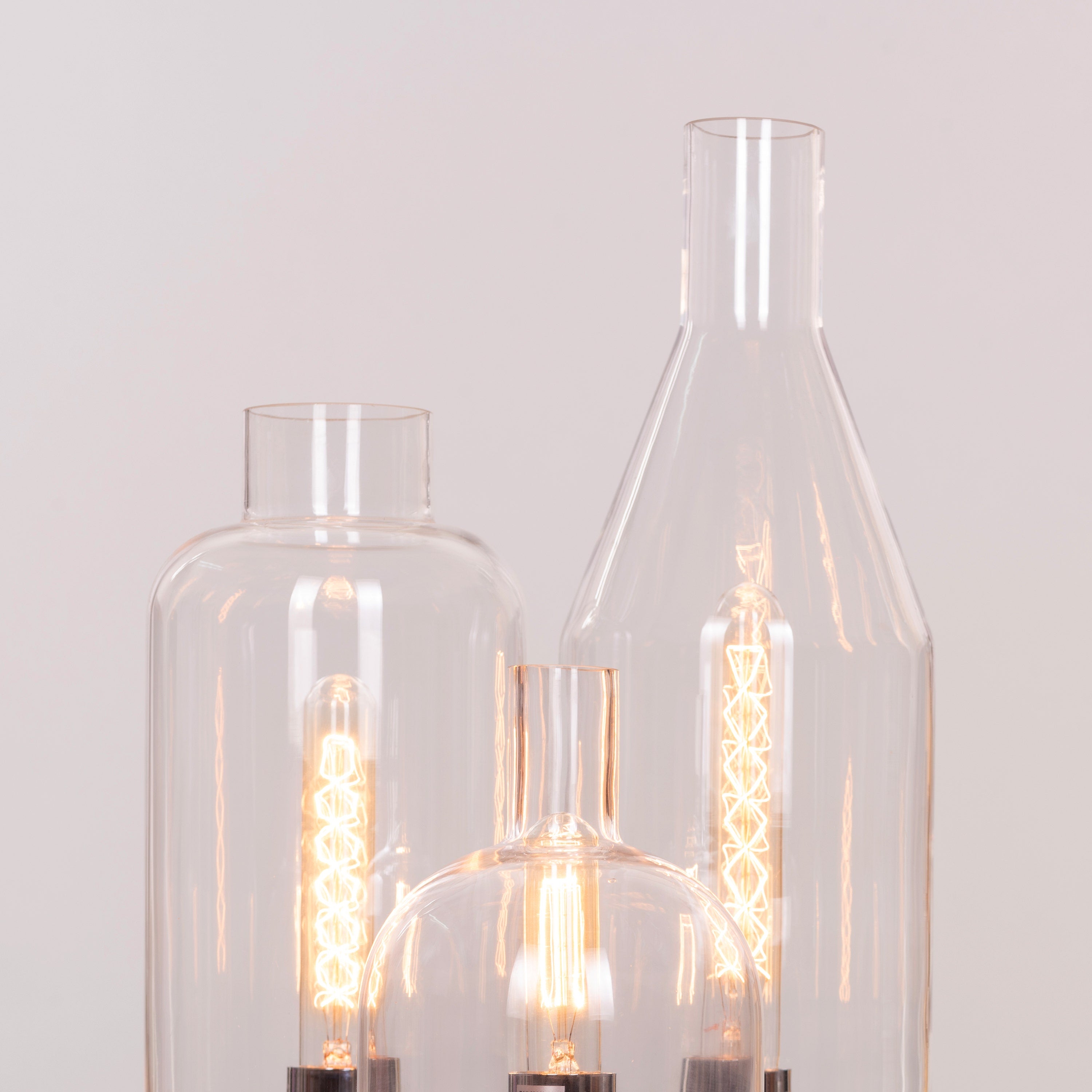 Glow Is Glowing (Chrome) Clear Glass Table Lamp