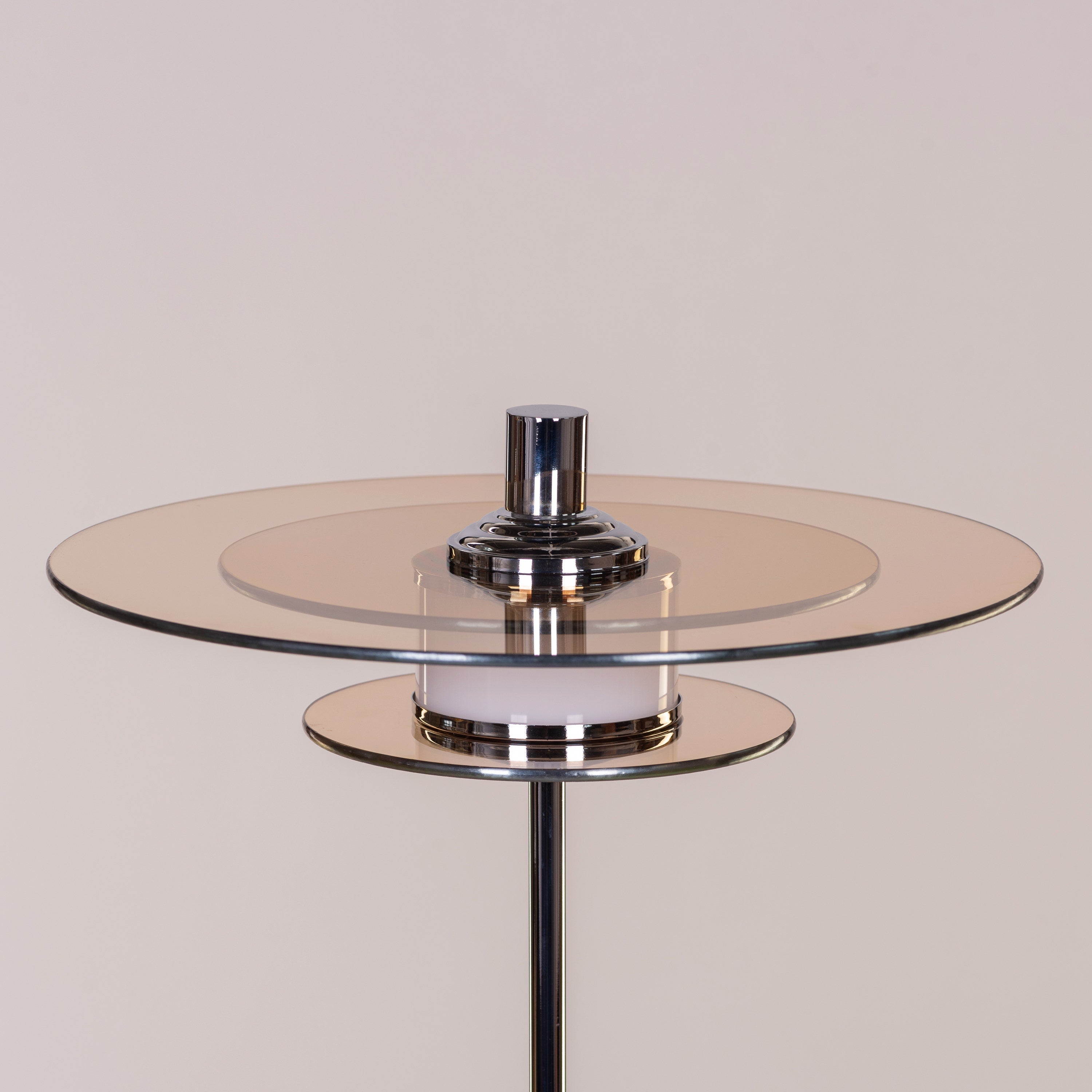 When It Counts (Chrome, Amber, Built-In LED) Marble Table Lamp