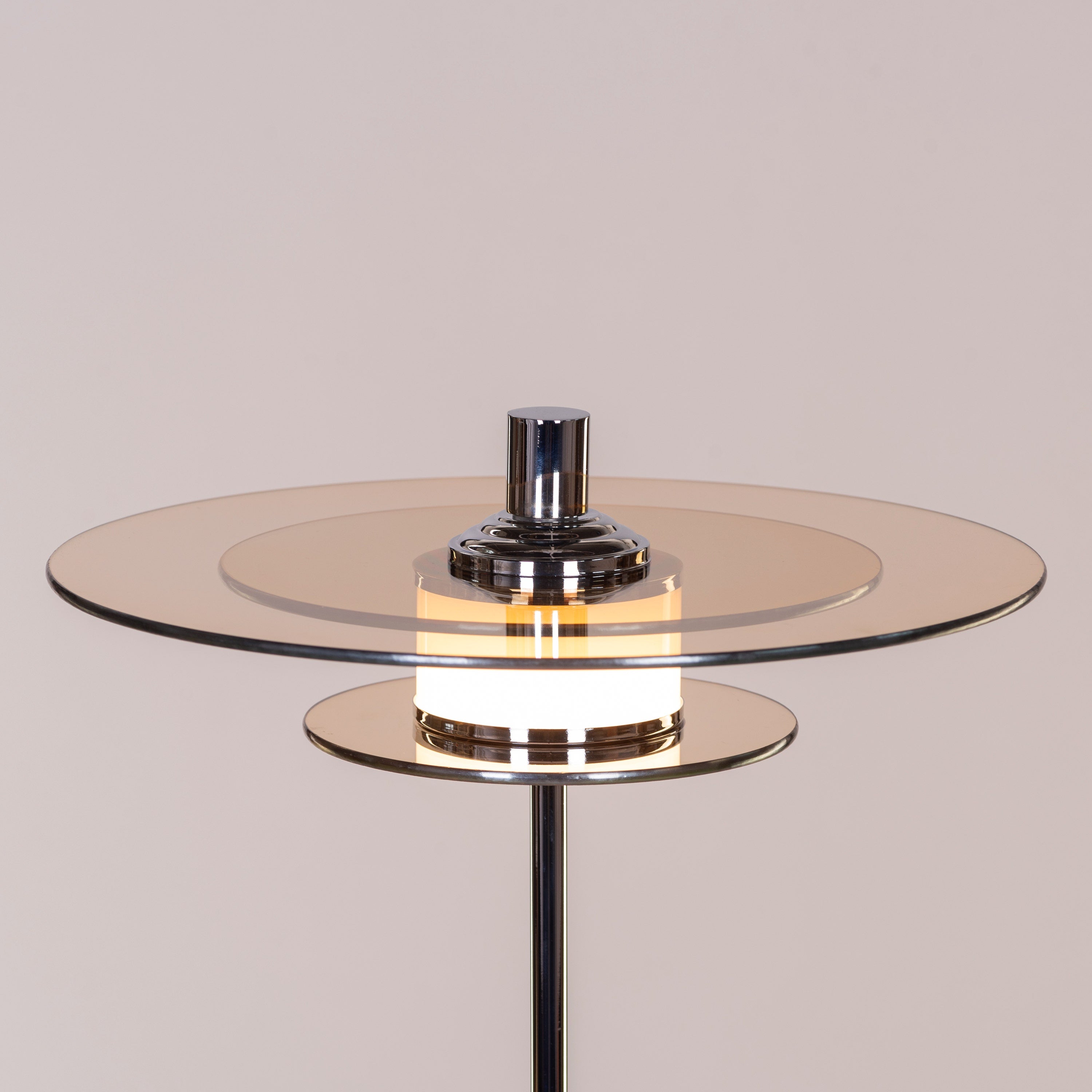 When It Counts (Chrome, Amber, Built-In LED) Marble Table Lamp