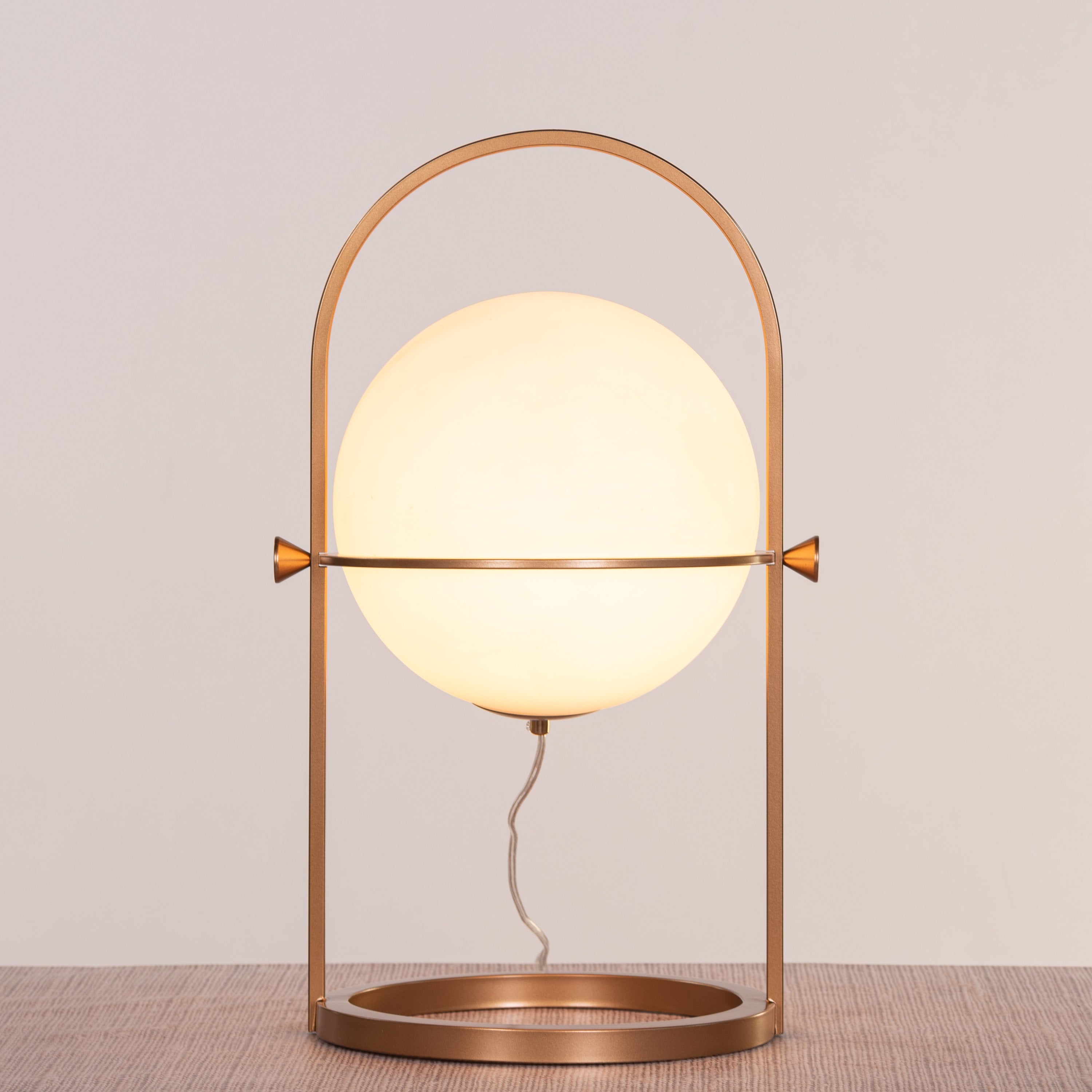 Great Not Good (Gold, White) Frosted Glass Table Lamp