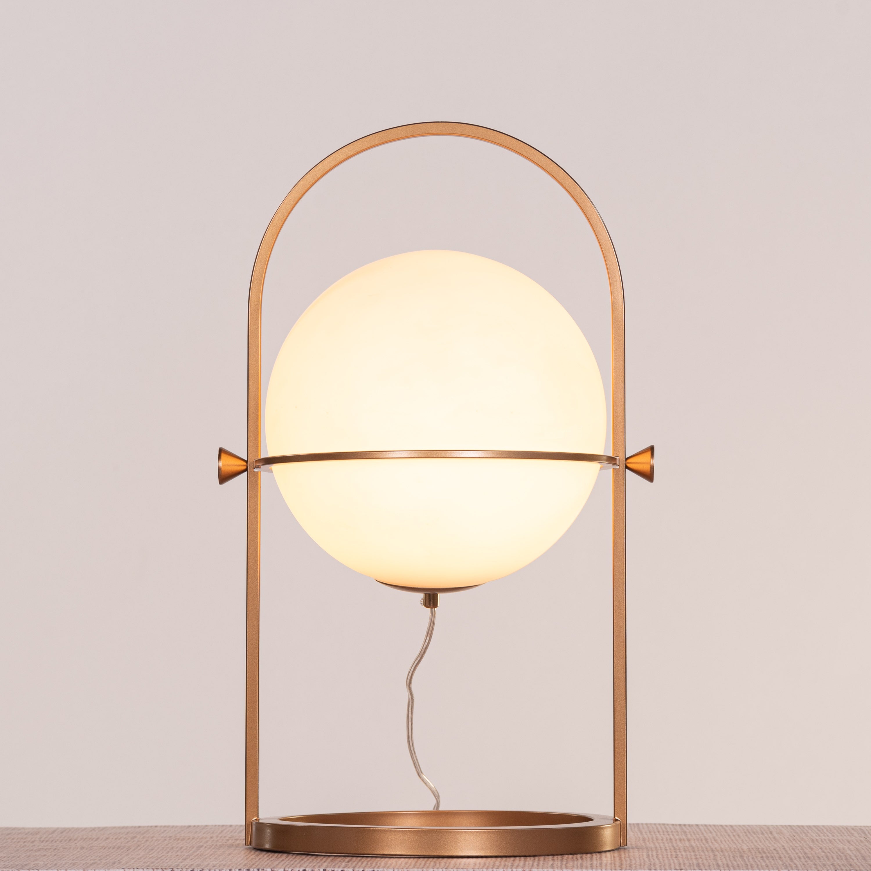 Great Not Good (Gold, White) Frosted Glass Table Lamp