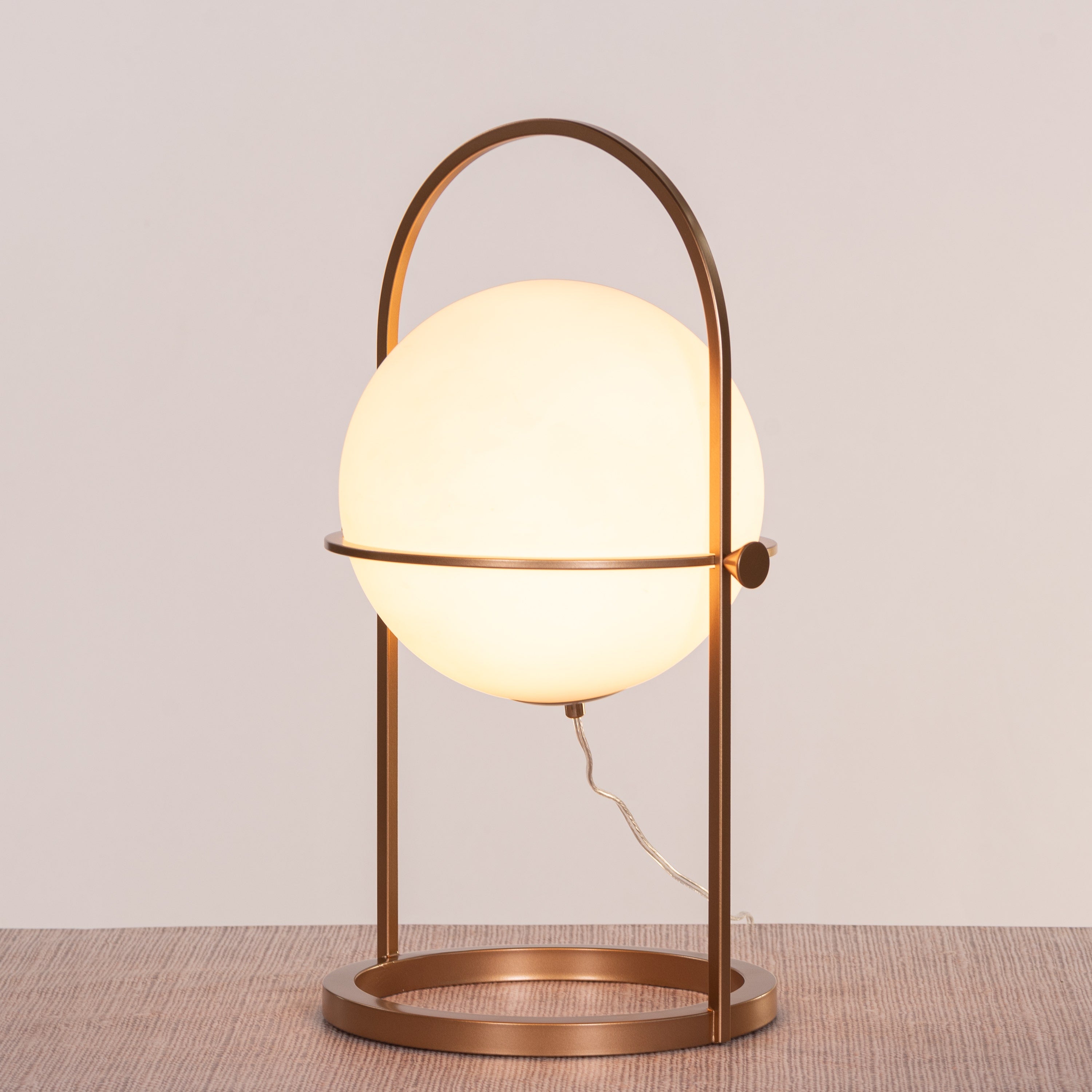 Great Not Good (Gold, White) Frosted Glass Table Lamp