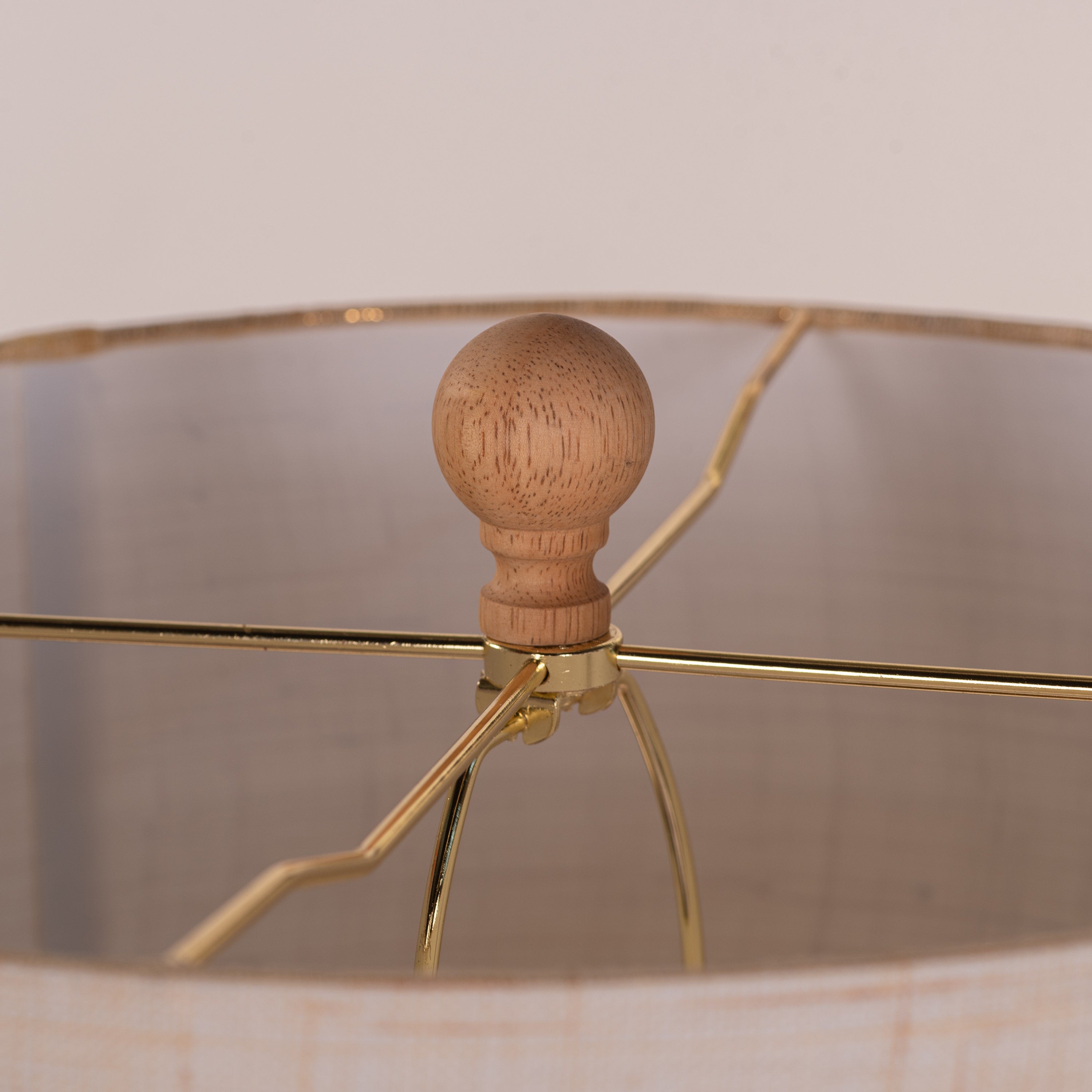 Stuck On A Feeling (White, Beige) Ceramic Table Lamp