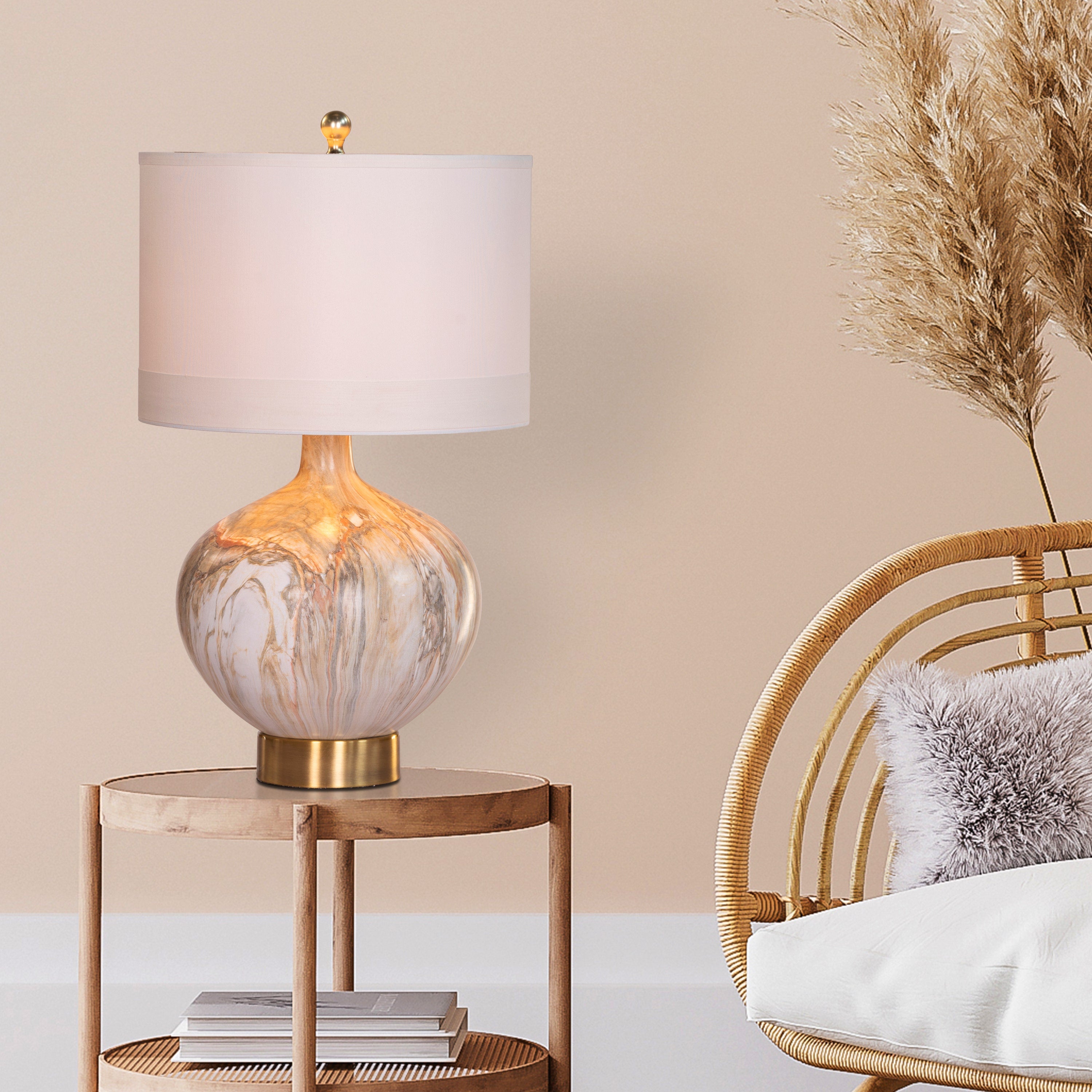 No Love Like Ours (Grey, Off-White) Ceramic Table Lamp